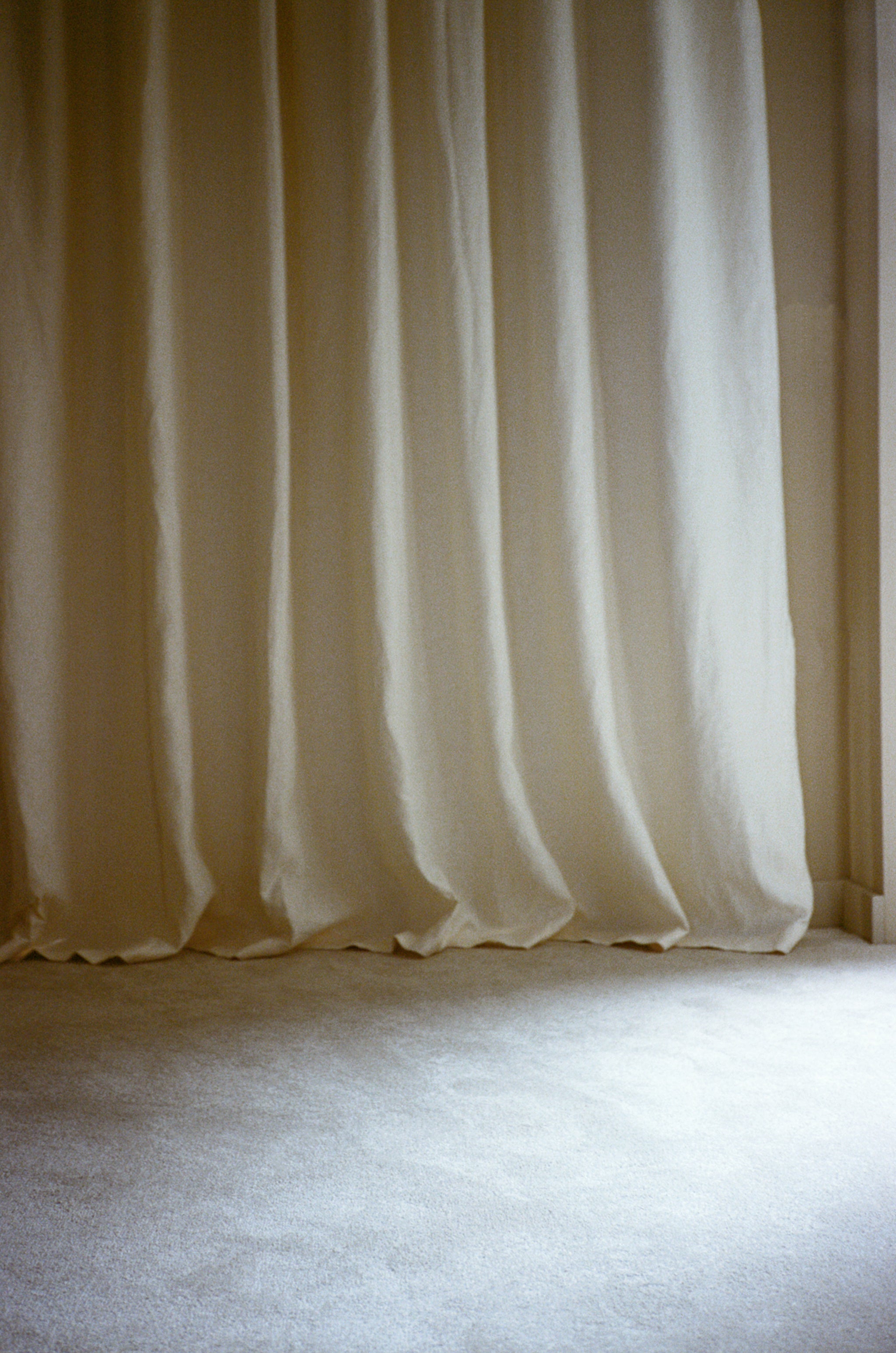 black out lined curtain in linen