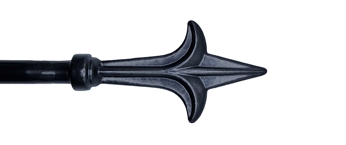 19mm black curtain pole