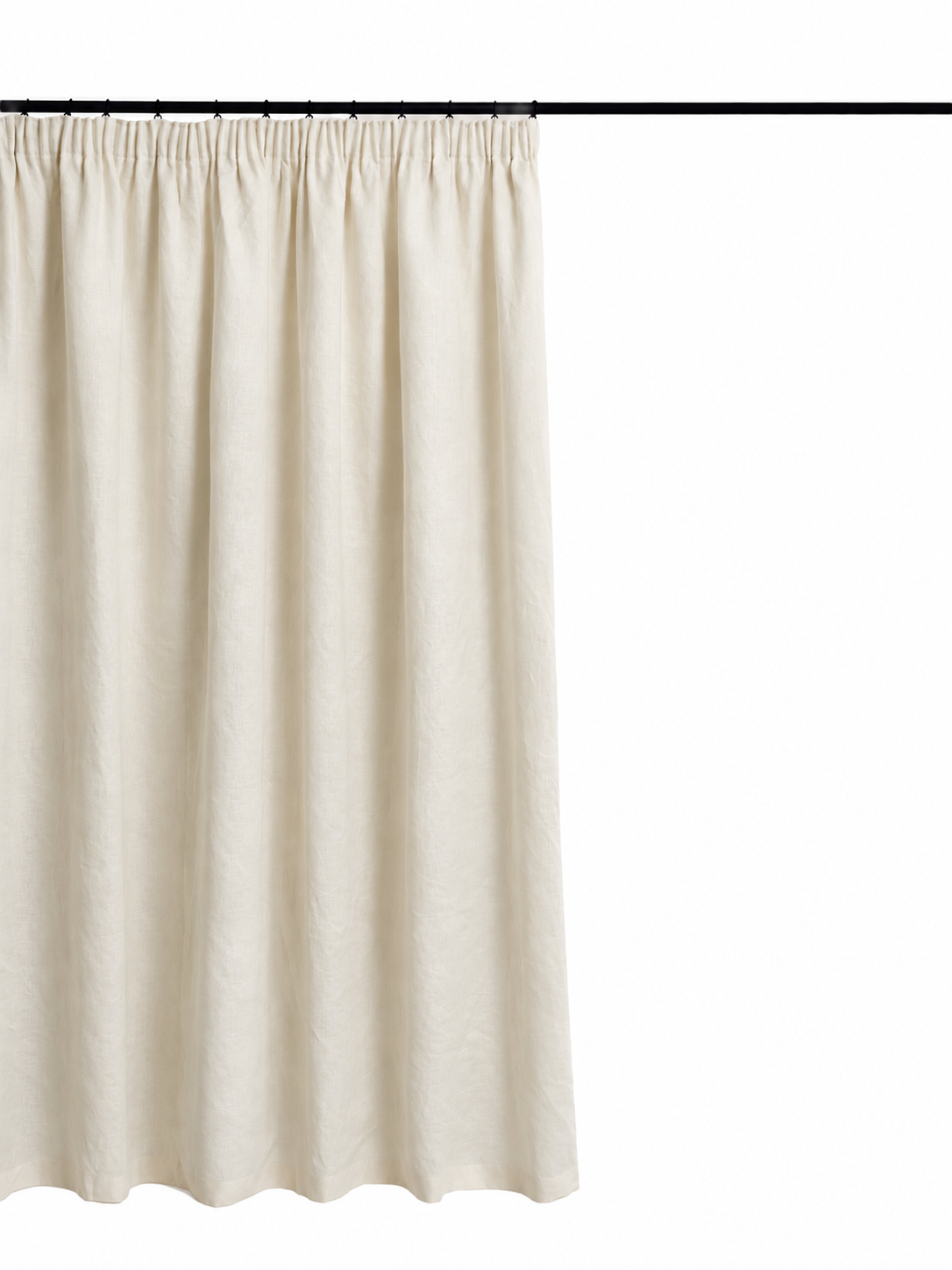 The blackout lined curtain - softwashed linen - turpentine