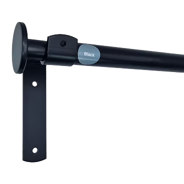 19mm black curtain pole recess fit