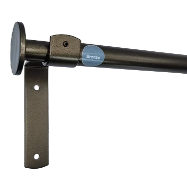 19mm black curtain pole recess fit