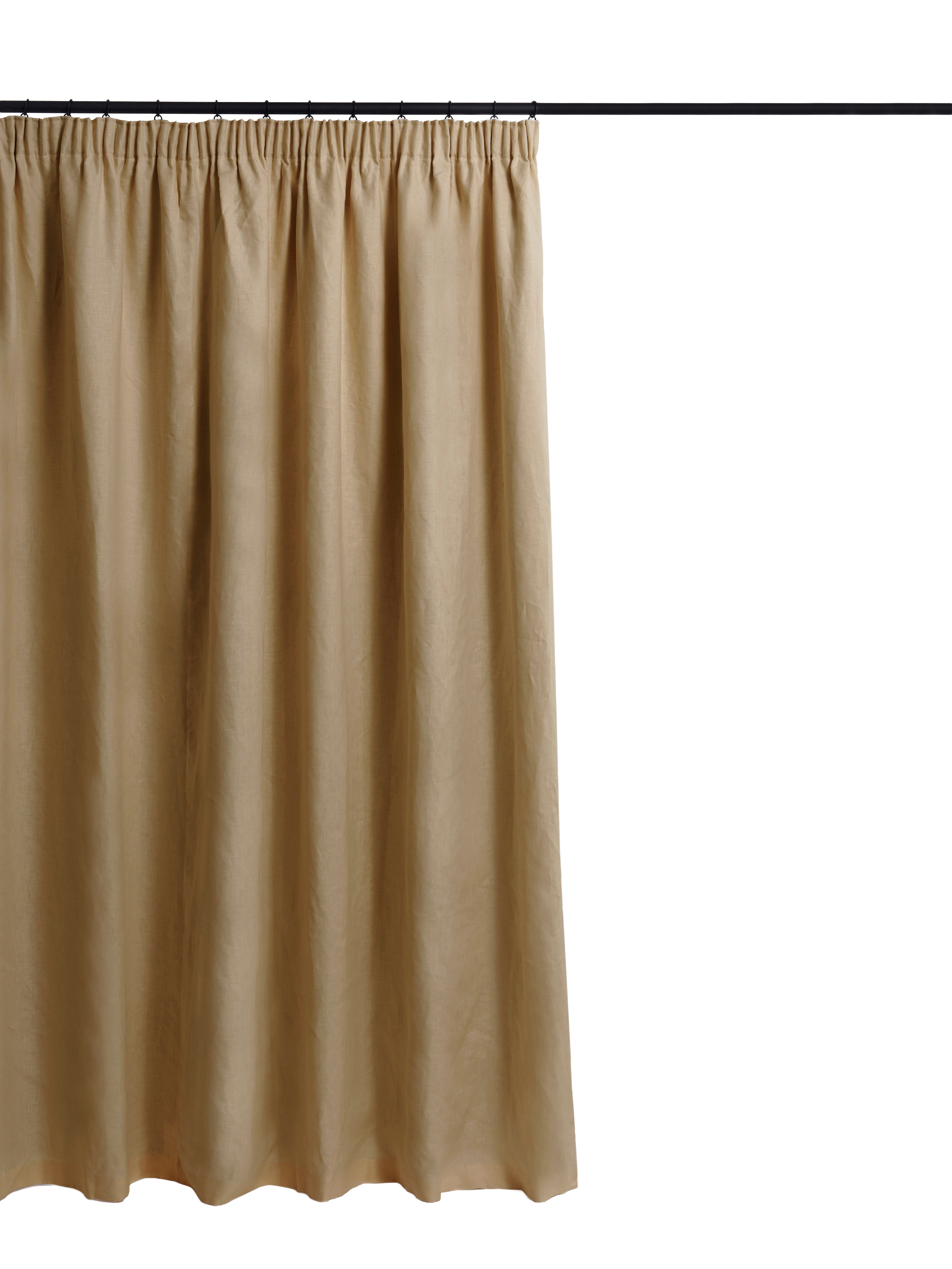 The blackout lined curtain - mediumweight linen