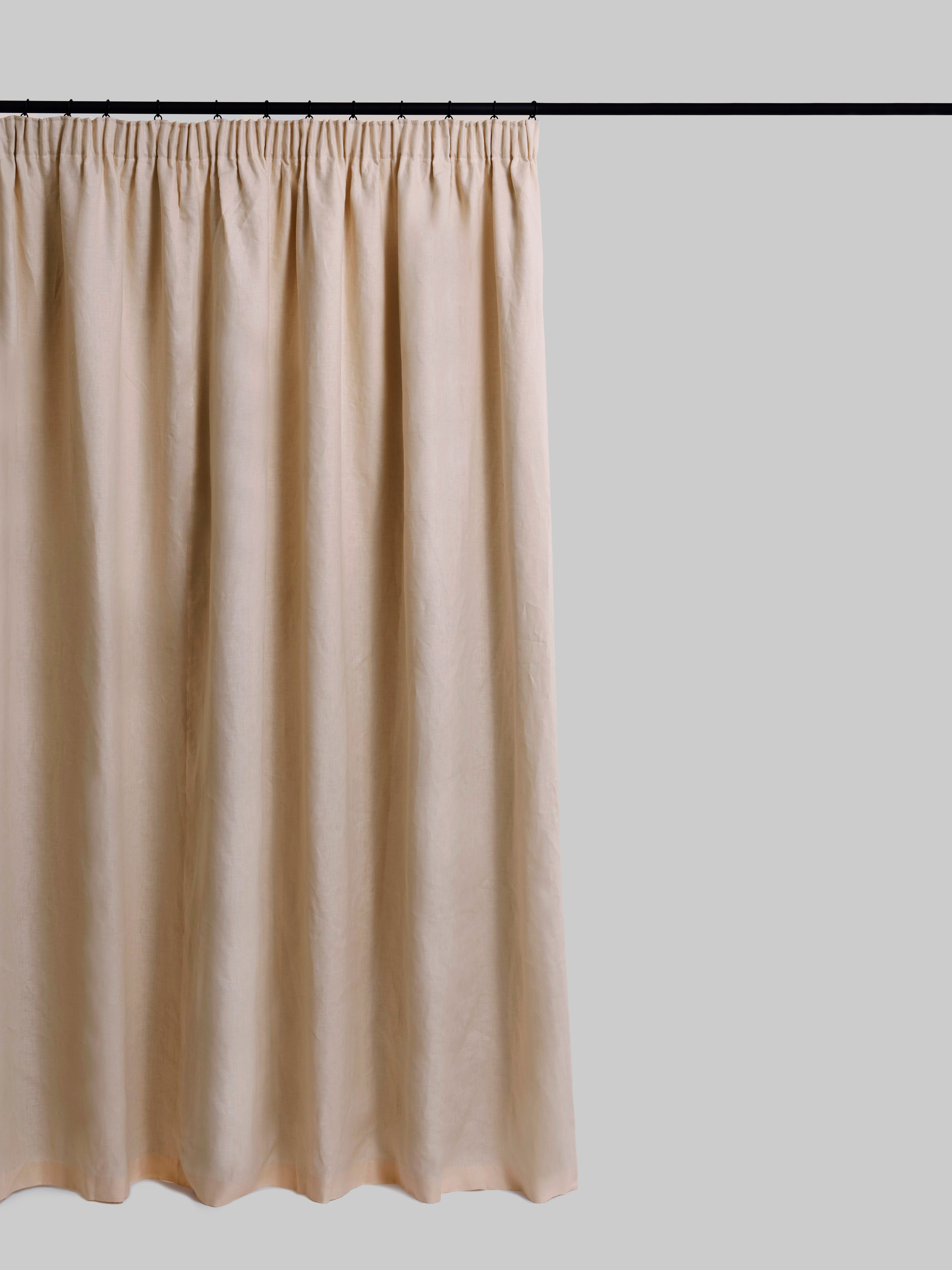 The blackout lined curtain - mediumweight linen