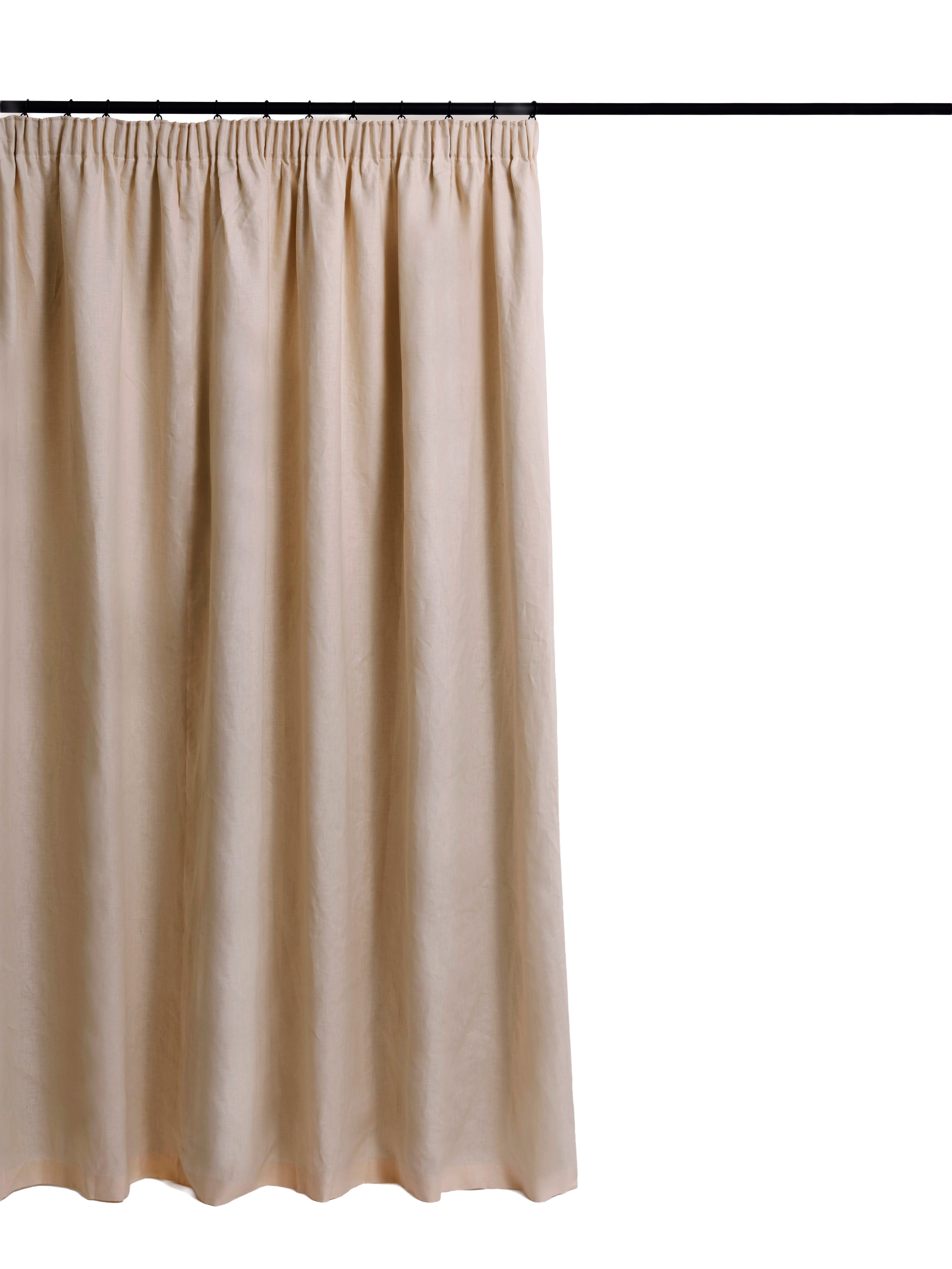 The blackout lined curtain - mediumweight linen