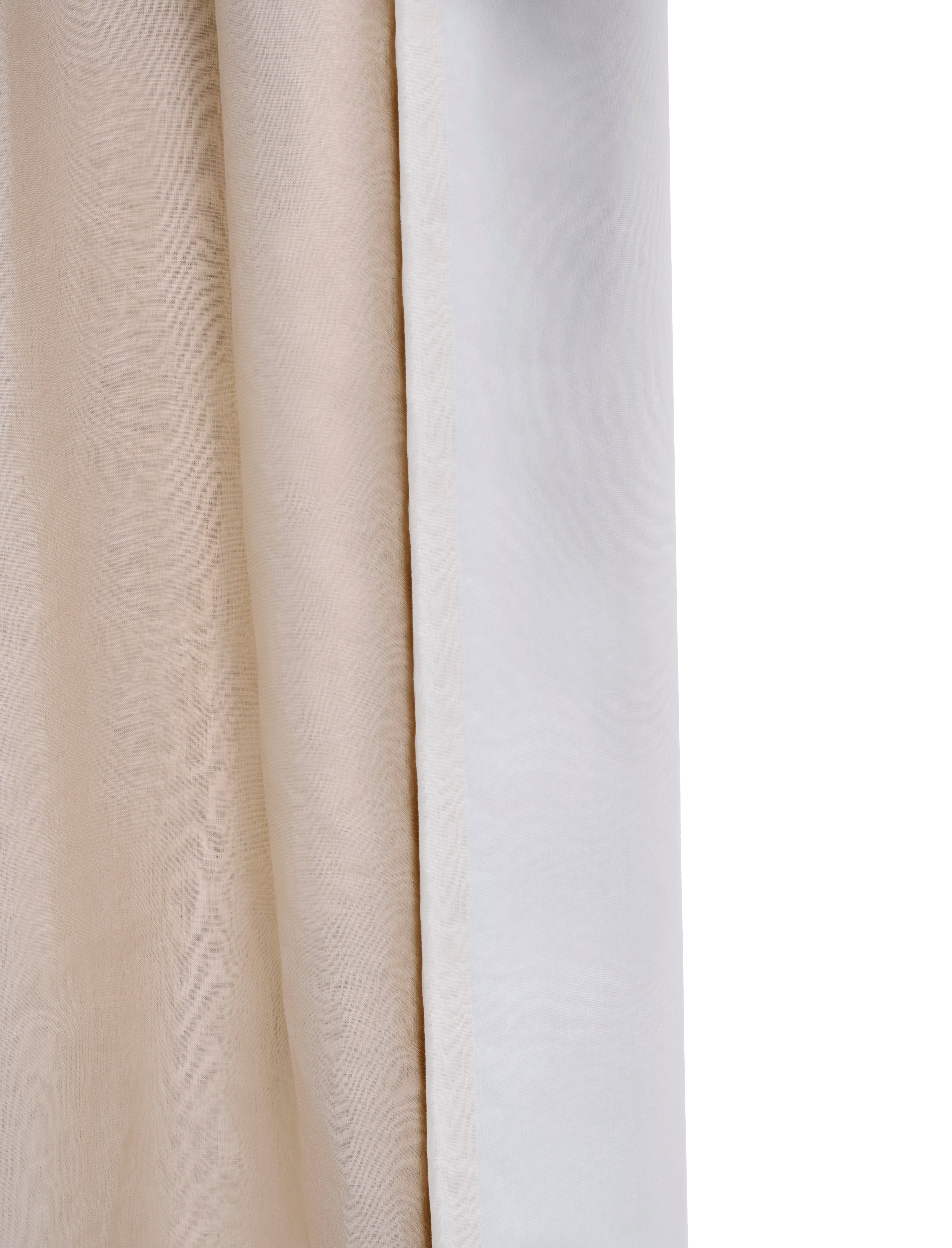 The blackout lined curtain - mediumweight linen