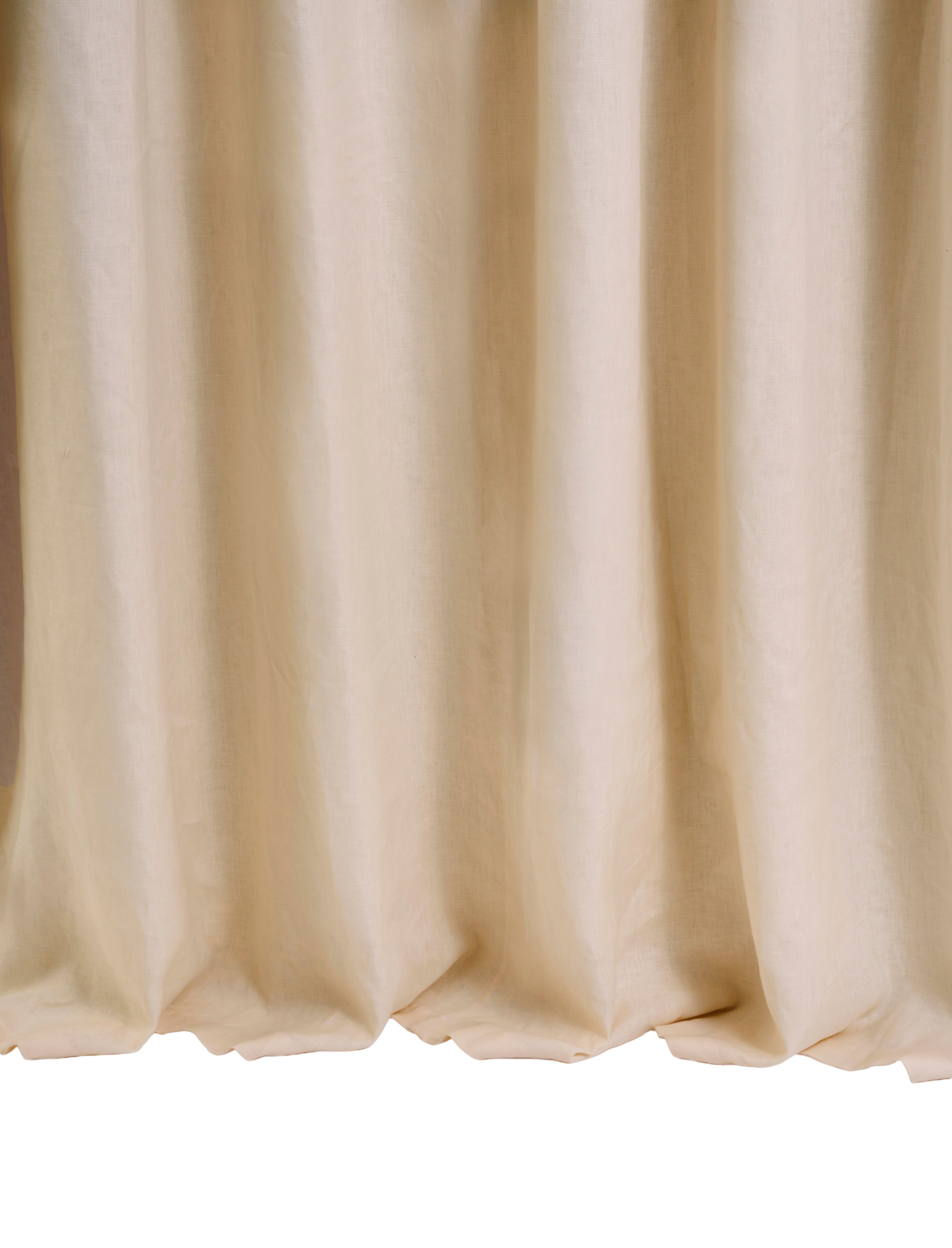 The blackout lined curtain - mediumweight linen