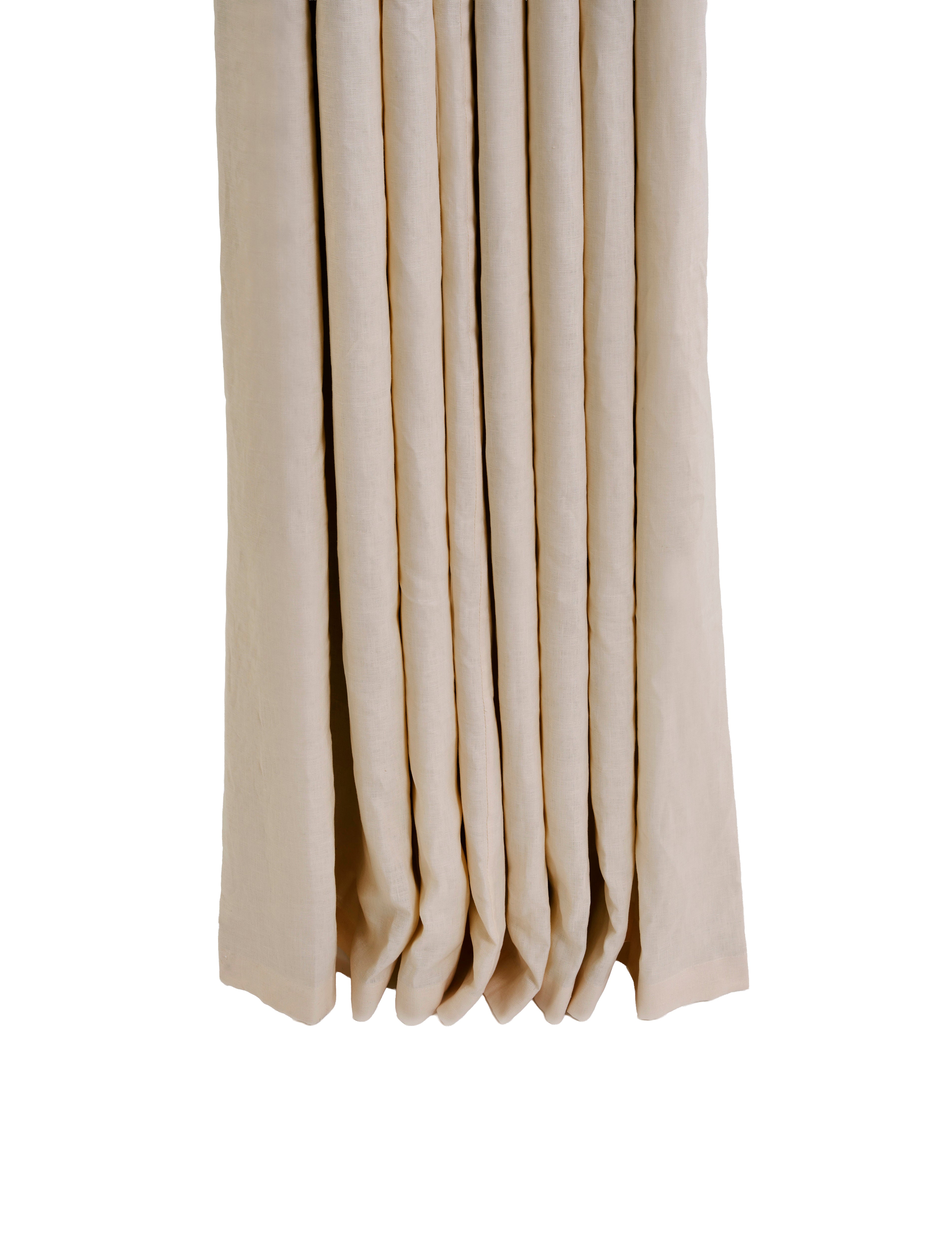 The blackout lined curtain - mediumweight linen
