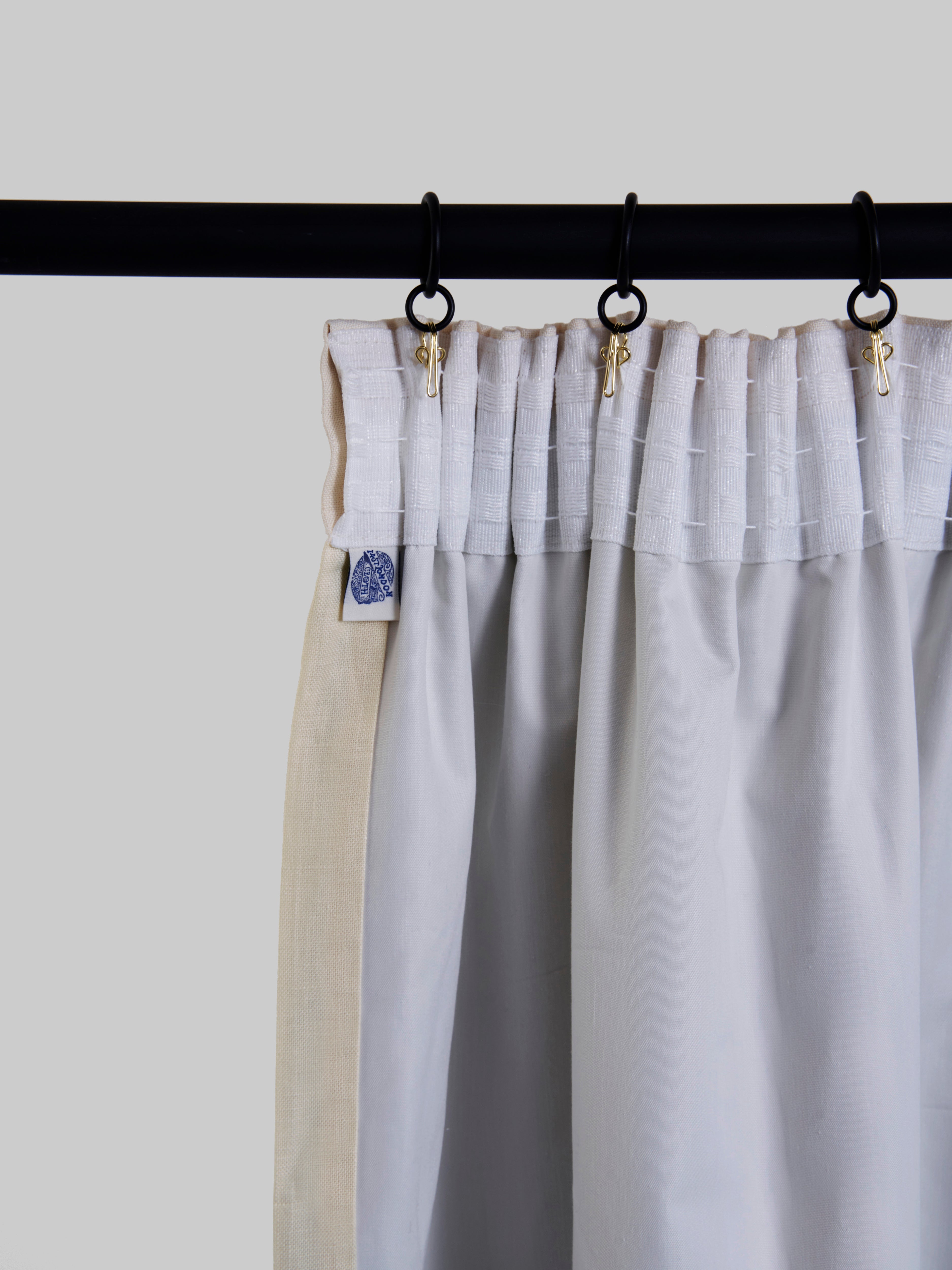 19mm black curtain pole