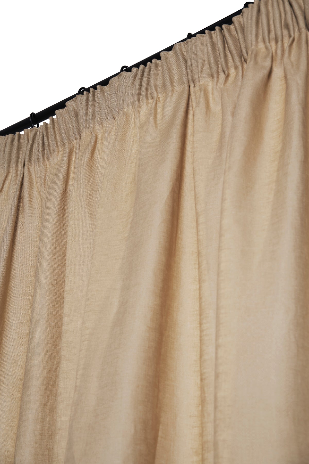 Full length sheer curtain - mediumweight - hanbury cornsilk