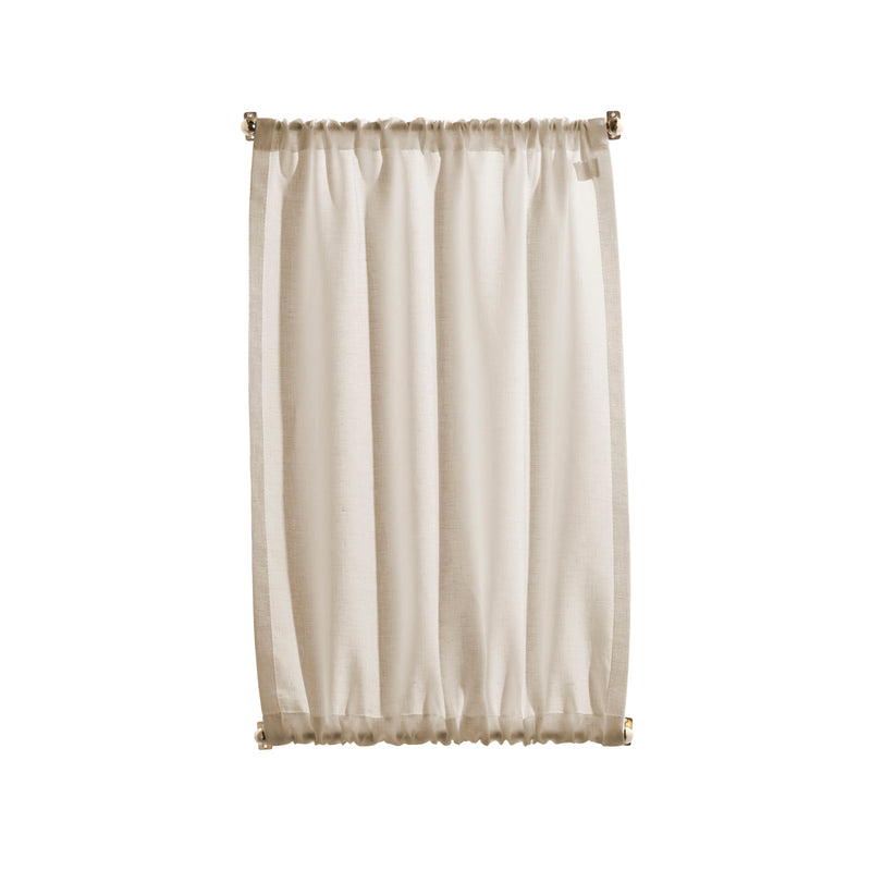 The cafe curtain - lightweight linen with a double pocket - elderfield vellum