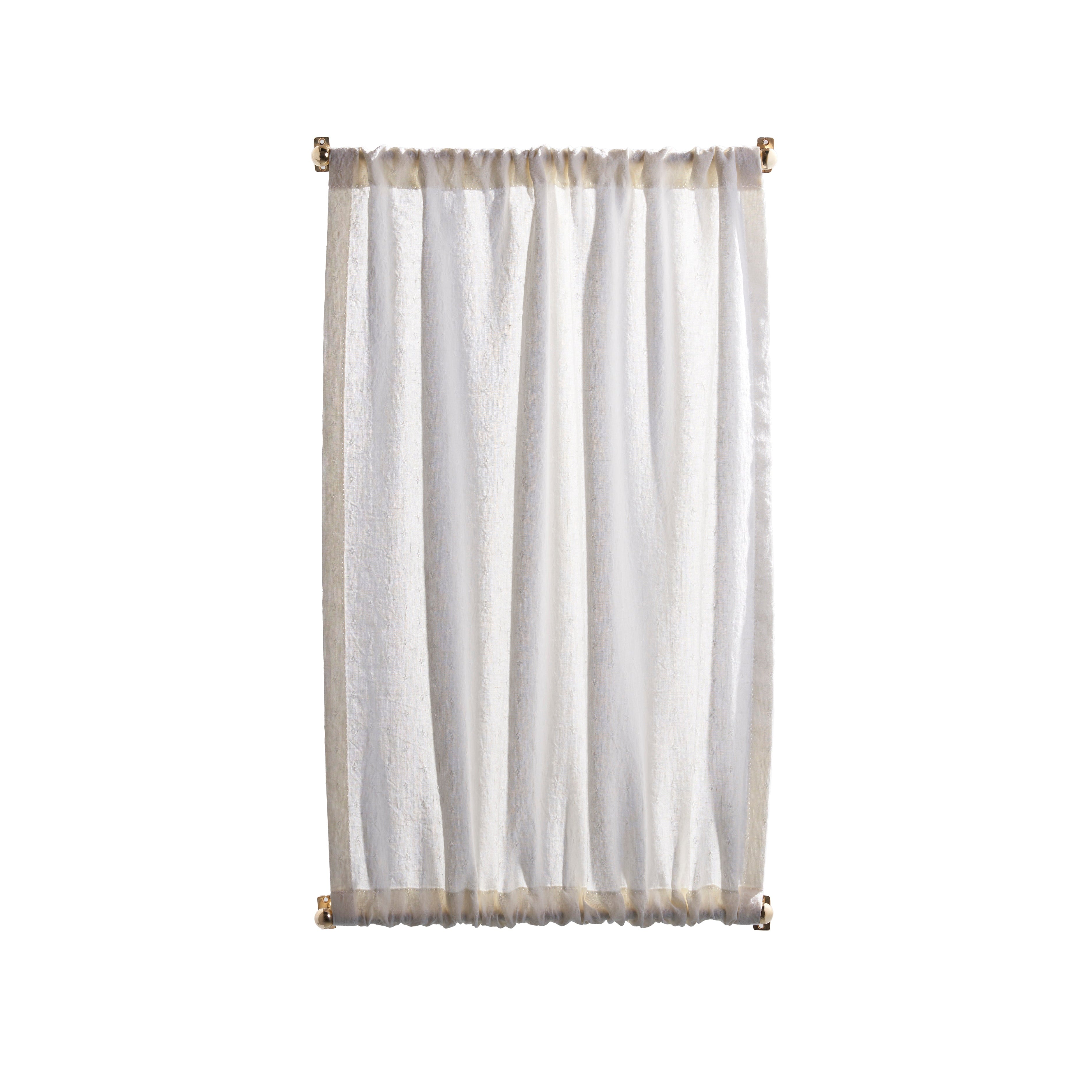 The cafe curtain - alvington linen with a double pocket