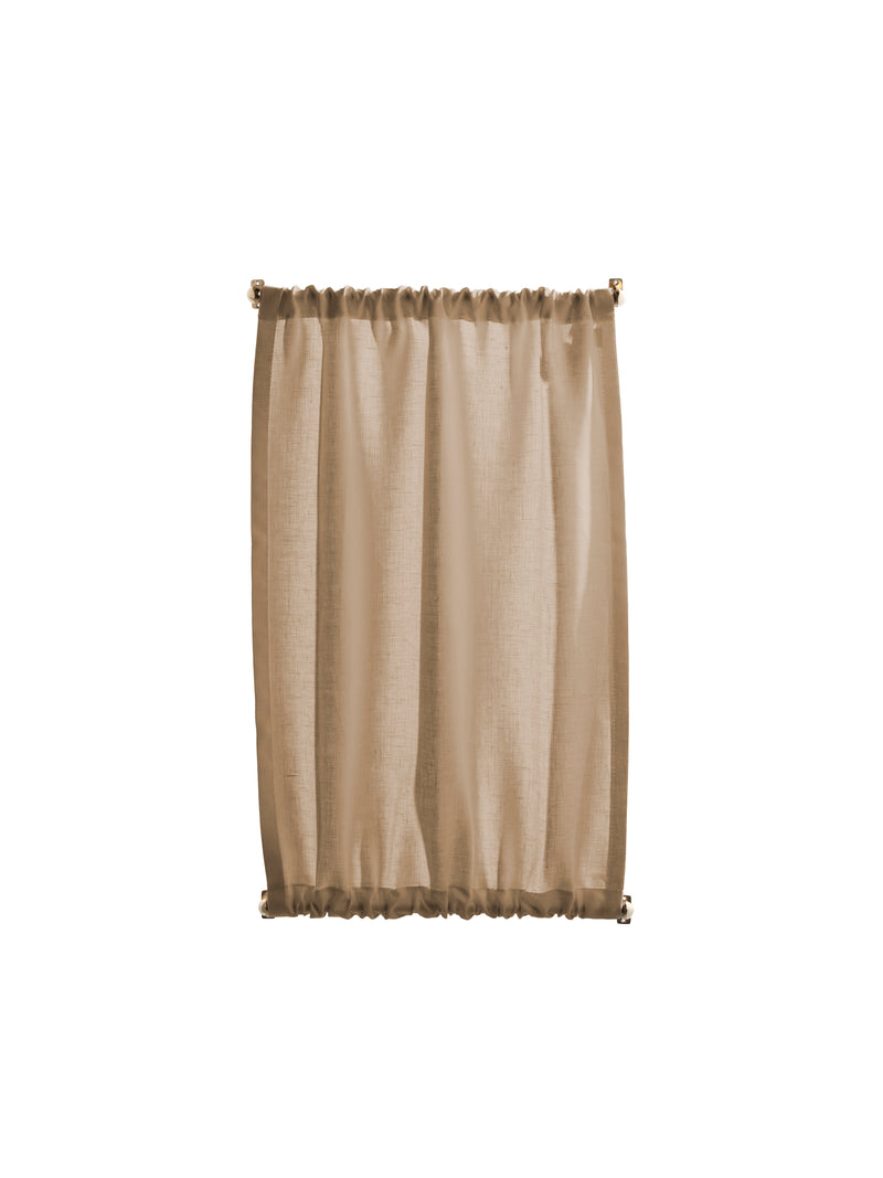 The cafe curtain - mediumweight linen with a double pocket - hanbury lute