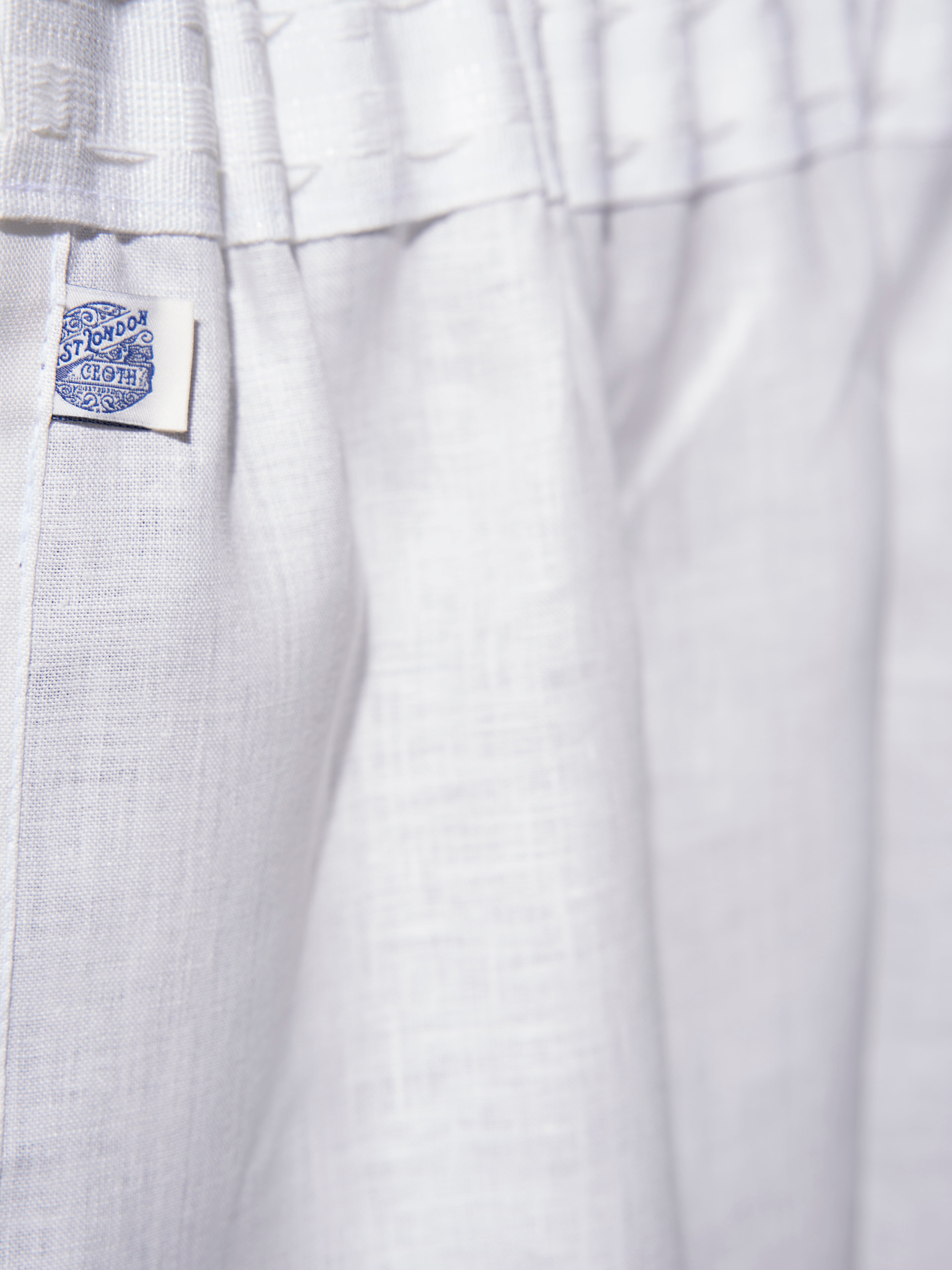 The cafe curtain - lightweight linen with a pleated top