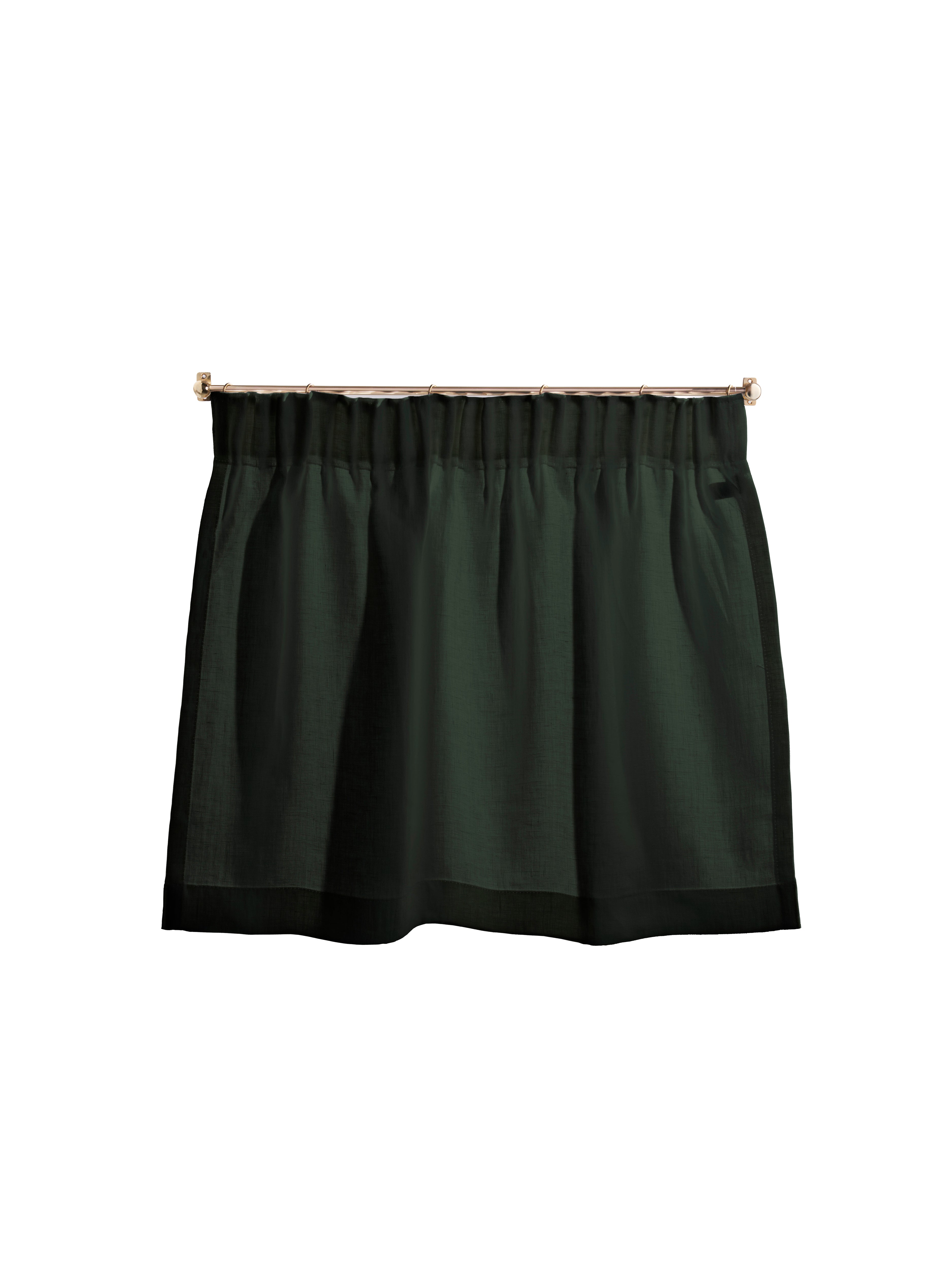 The cafe curtain - soft washed linen with a pleated top