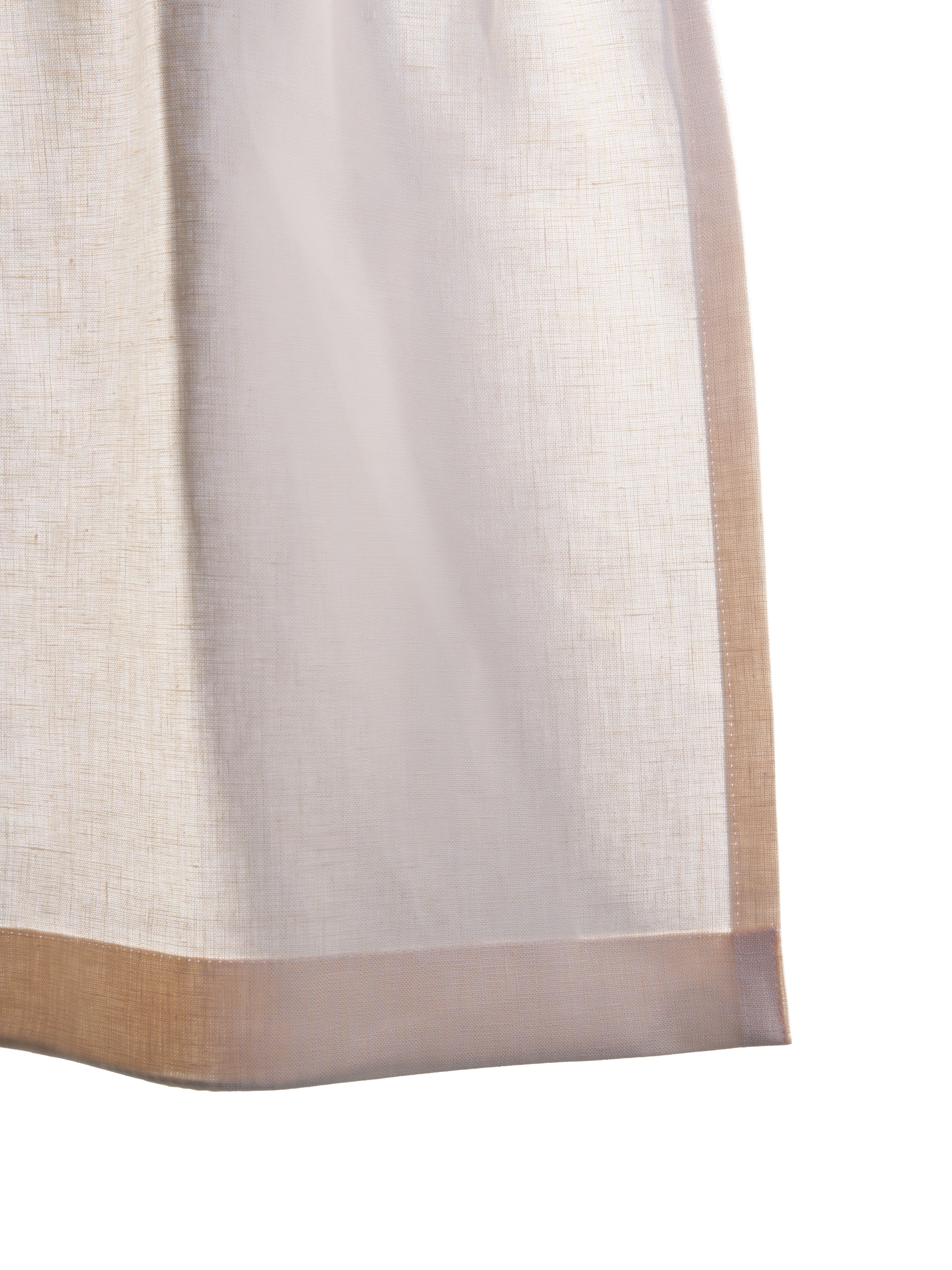 Cafe curtain 149 - pocket top - hanbury vellum - Pole Width 61cm x Drop 61cm