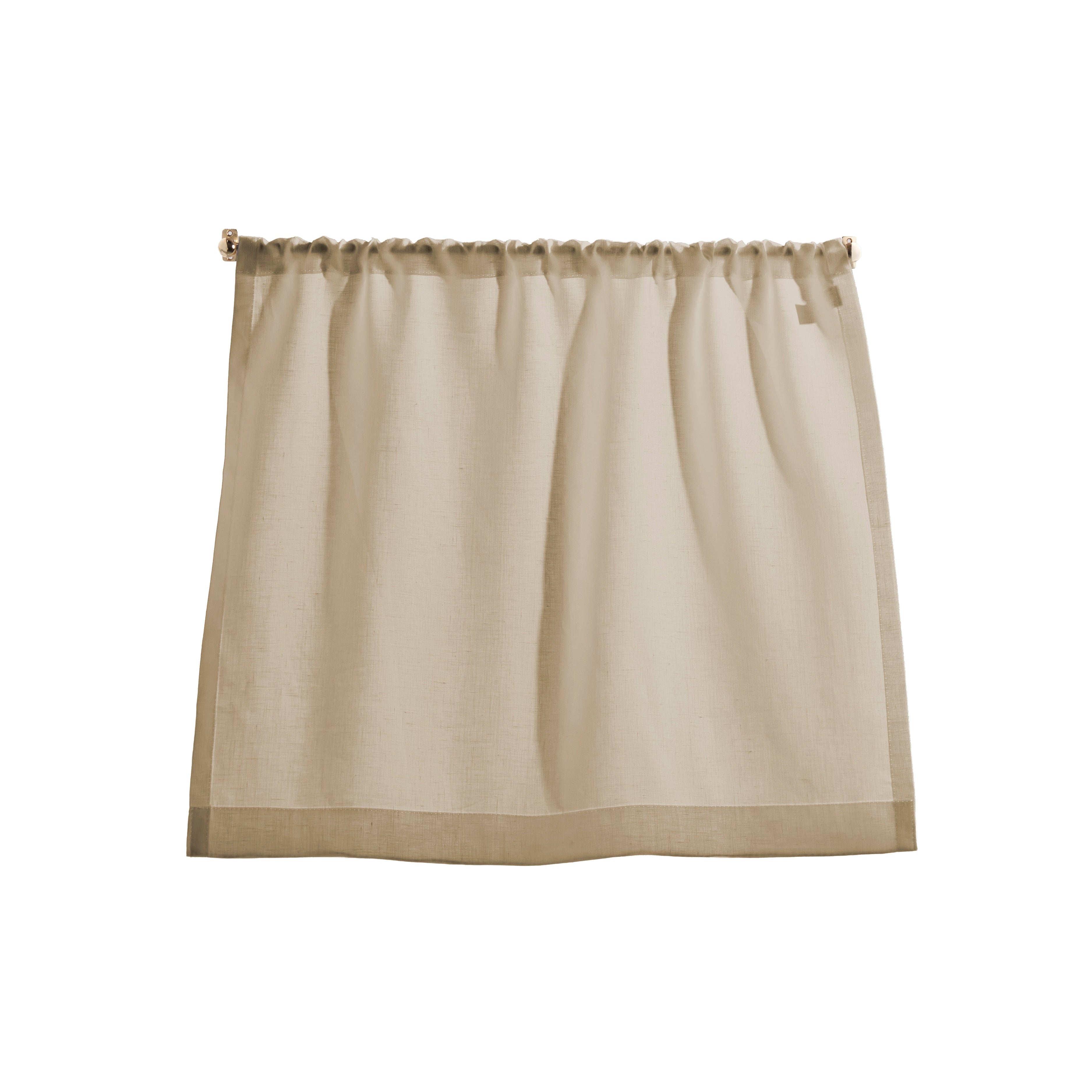 The cafe curtain - lightweight linen with a pocket top