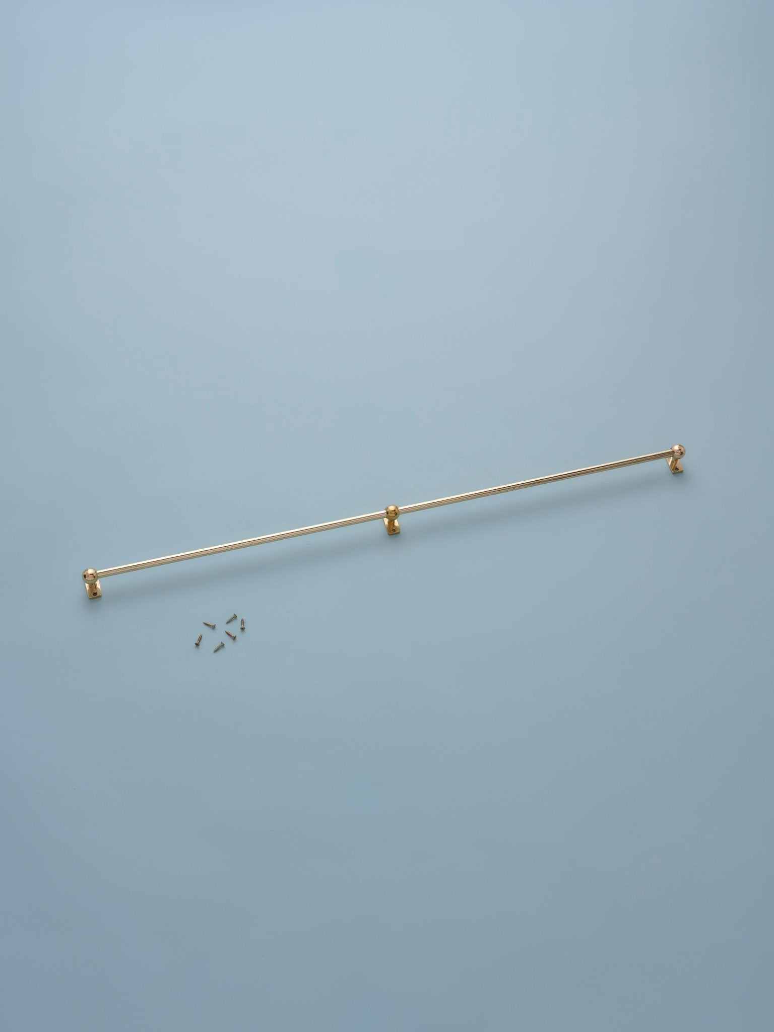 Classic cafe pole - brass - face fit - 238cm - East London Cloth