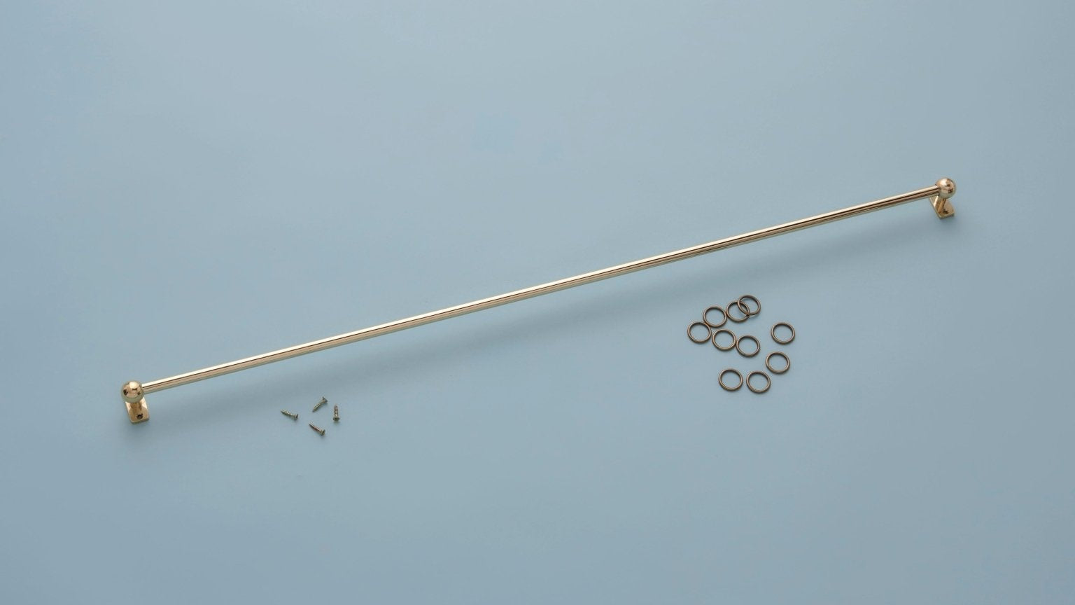 Classic cafe pole - brass - face fit - 75cm - East London Cloth