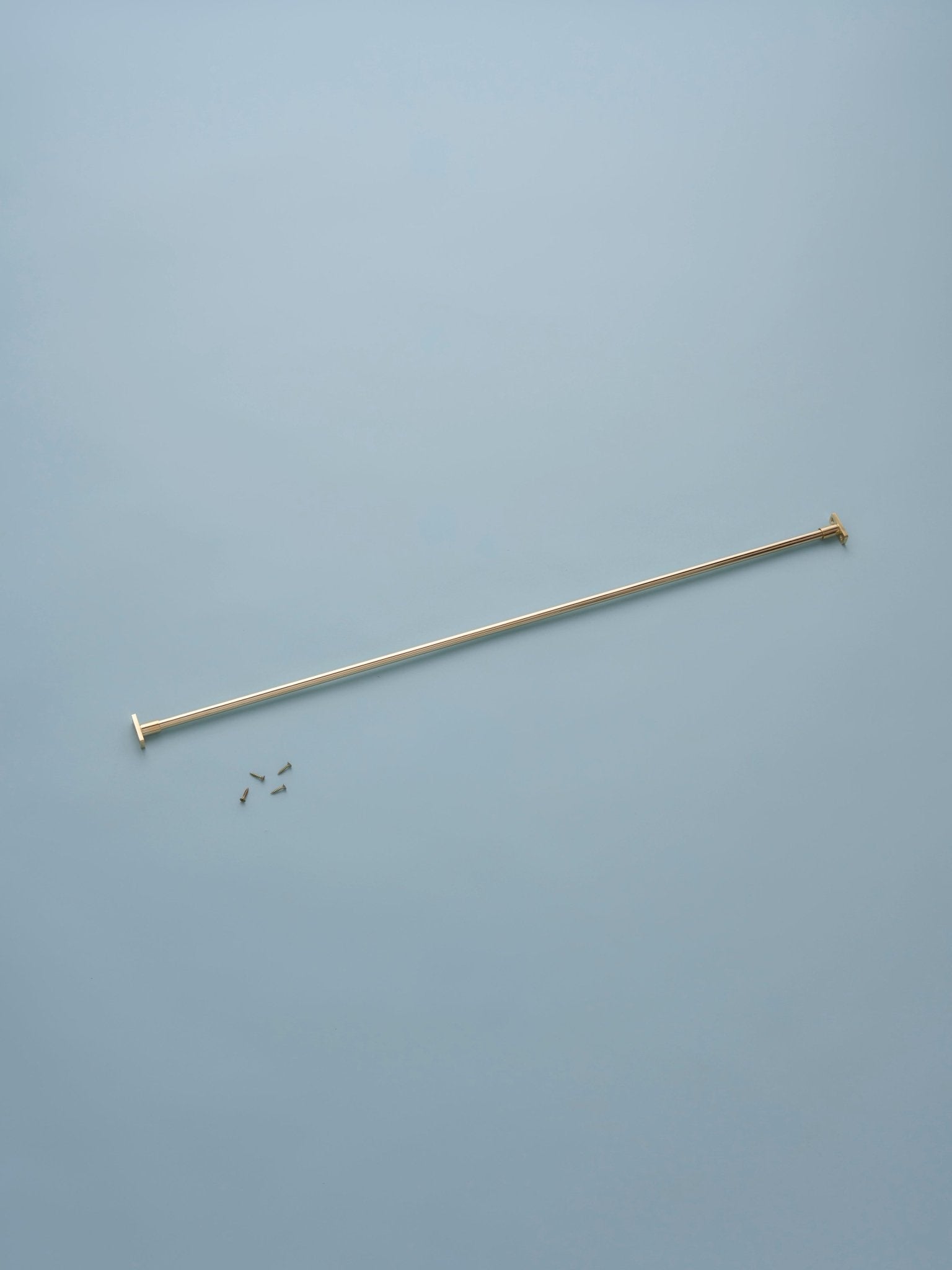 Classic cafe pole - brass - recess - 120cm - East London Cloth