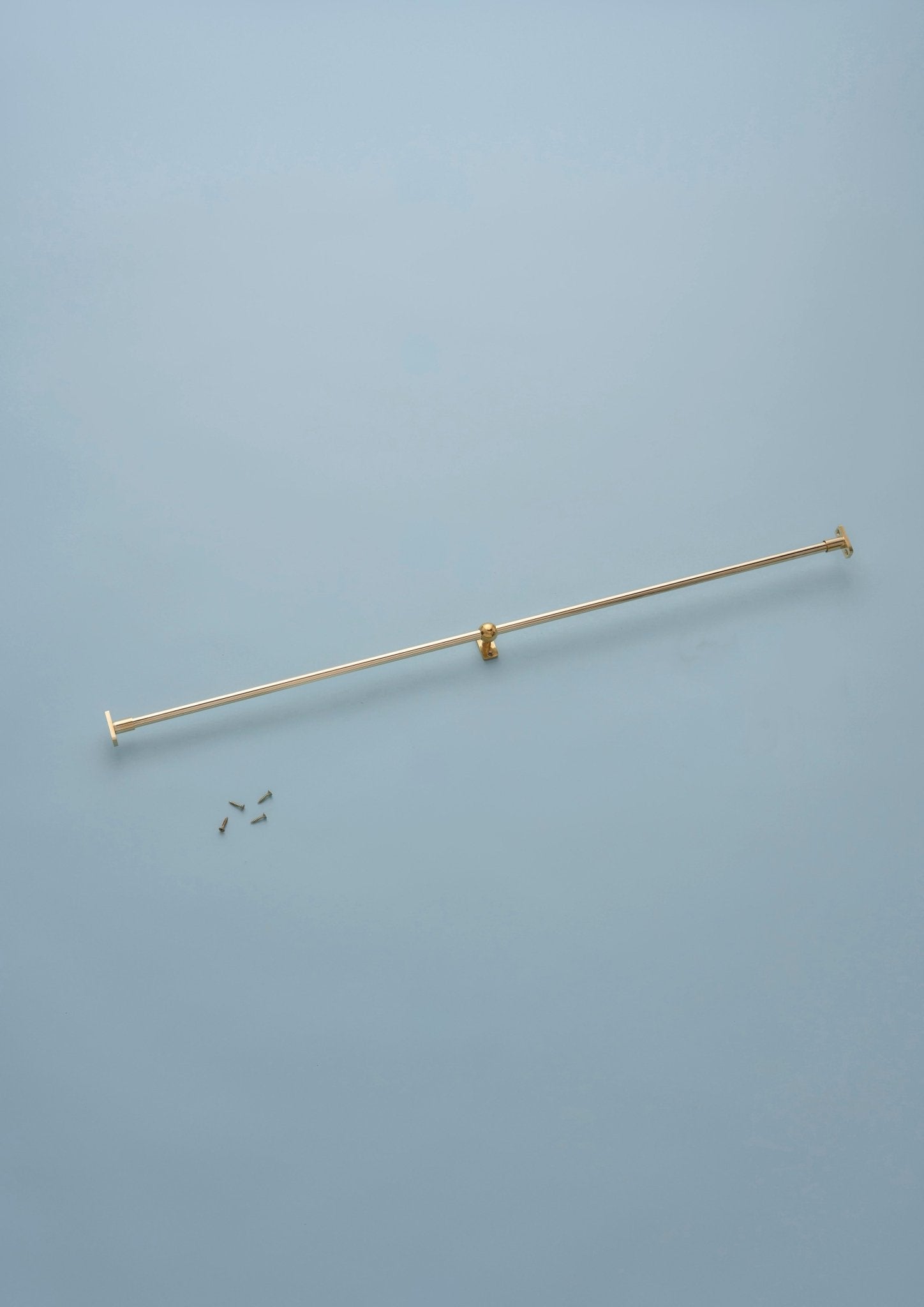 Classic cafe pole - brass - recess - 238cm - East London Cloth