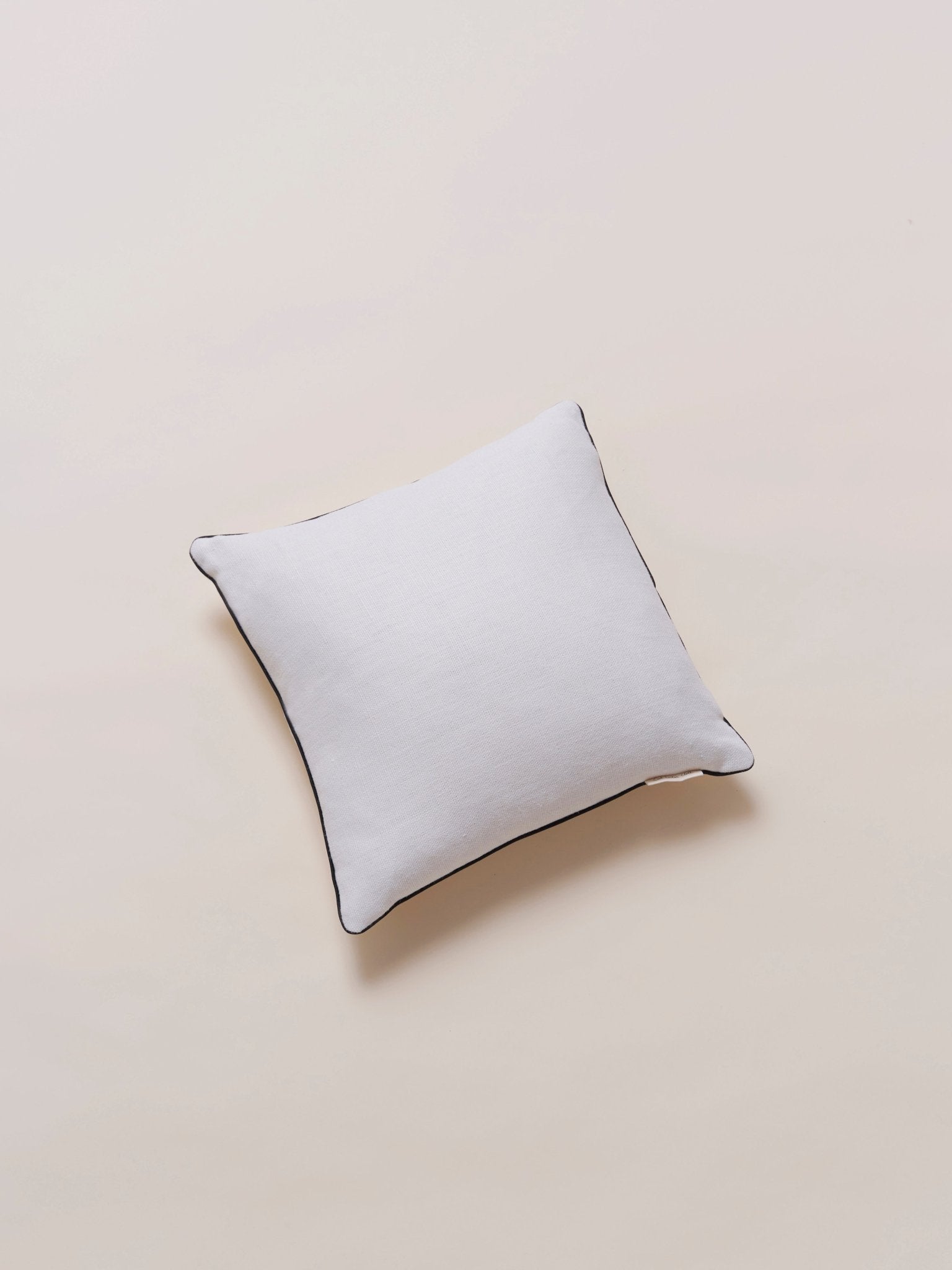 Heavyweight Huddleston Cream - piped cushion - East London Cloth