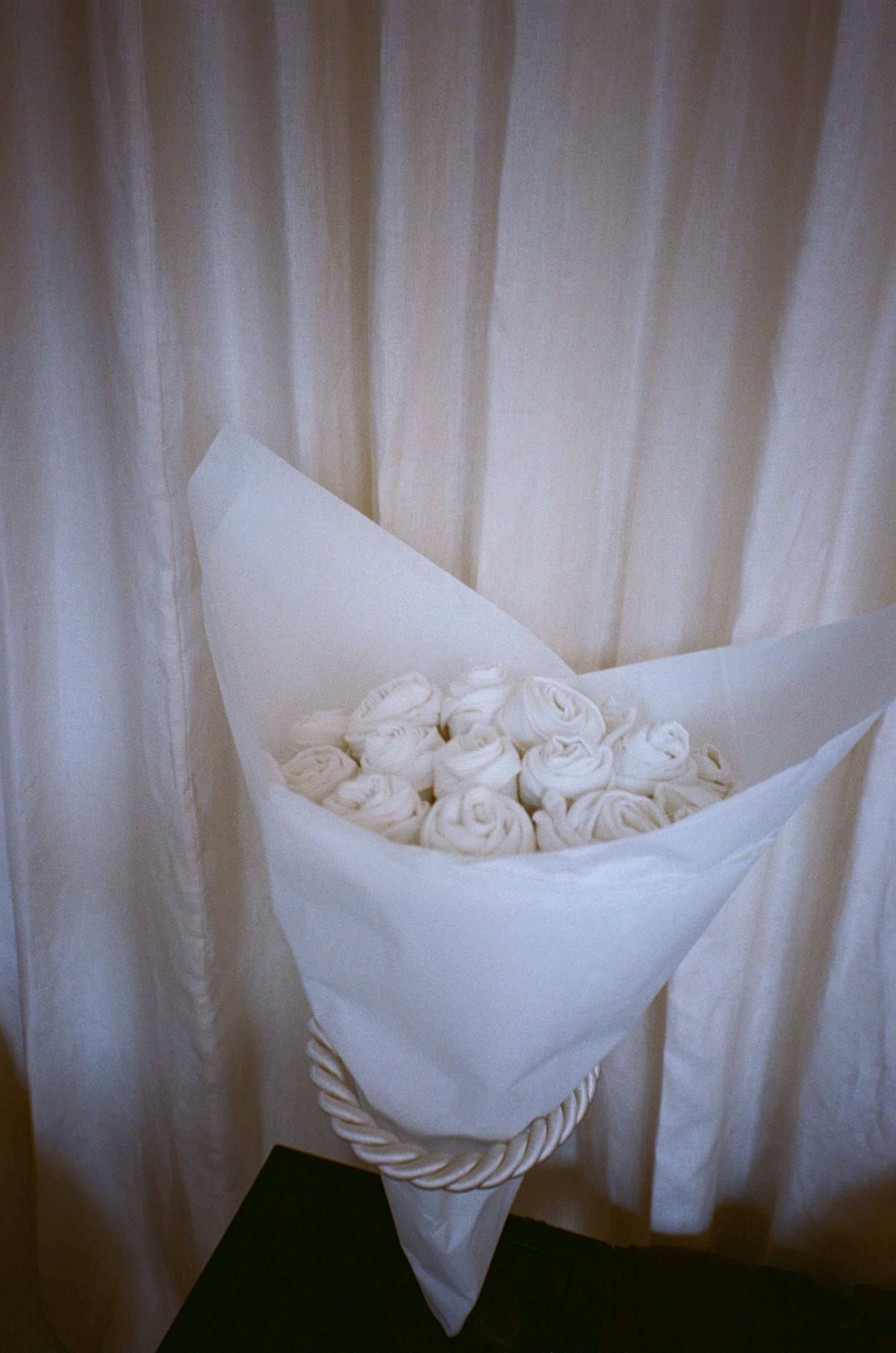 Satin rope curtain tie back - champagne