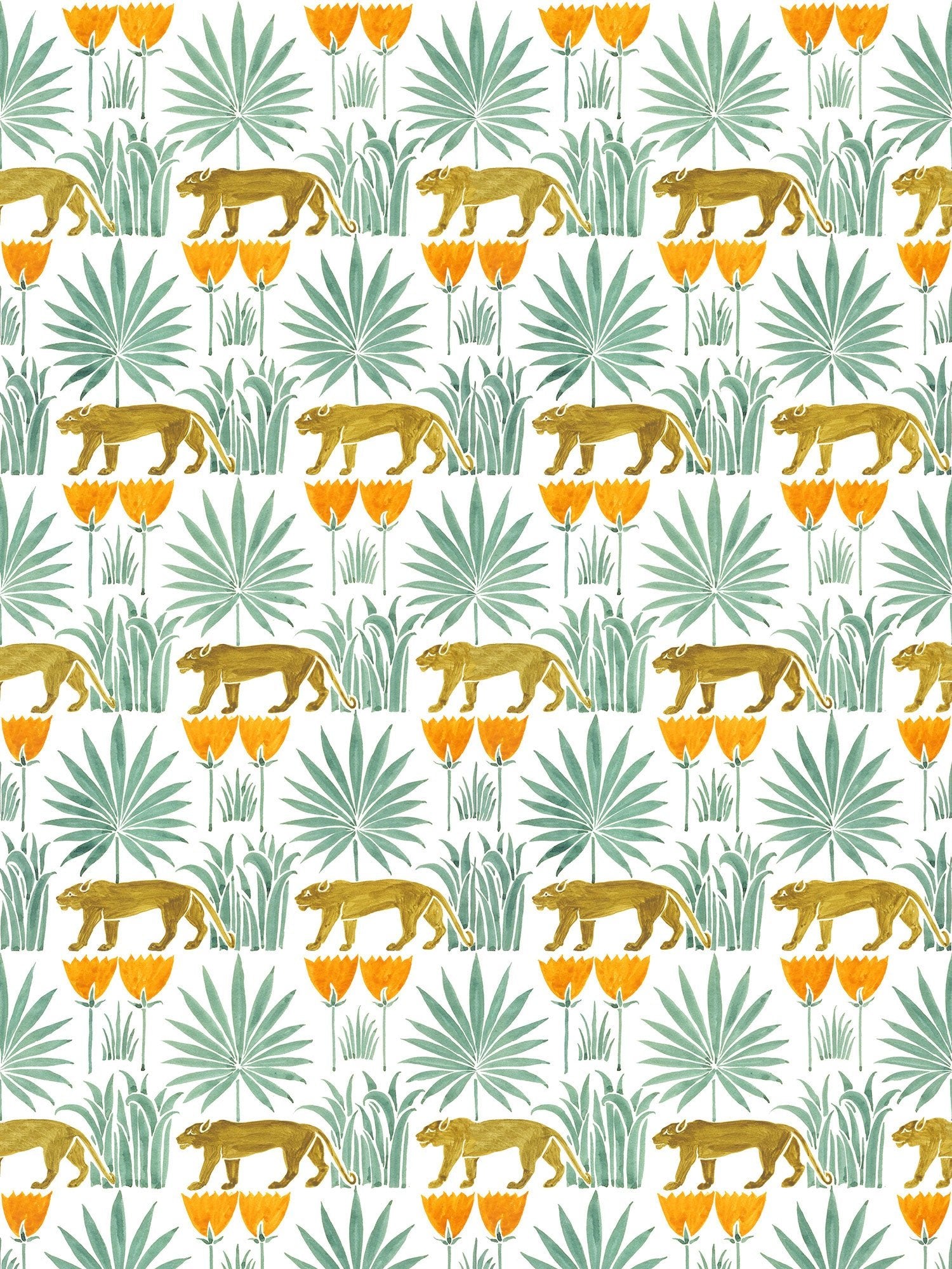 Lioness & palms (1918) - midday - East London Cloth