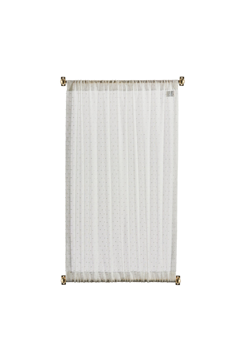 The cafe curtain - lace with a double pocket - polski