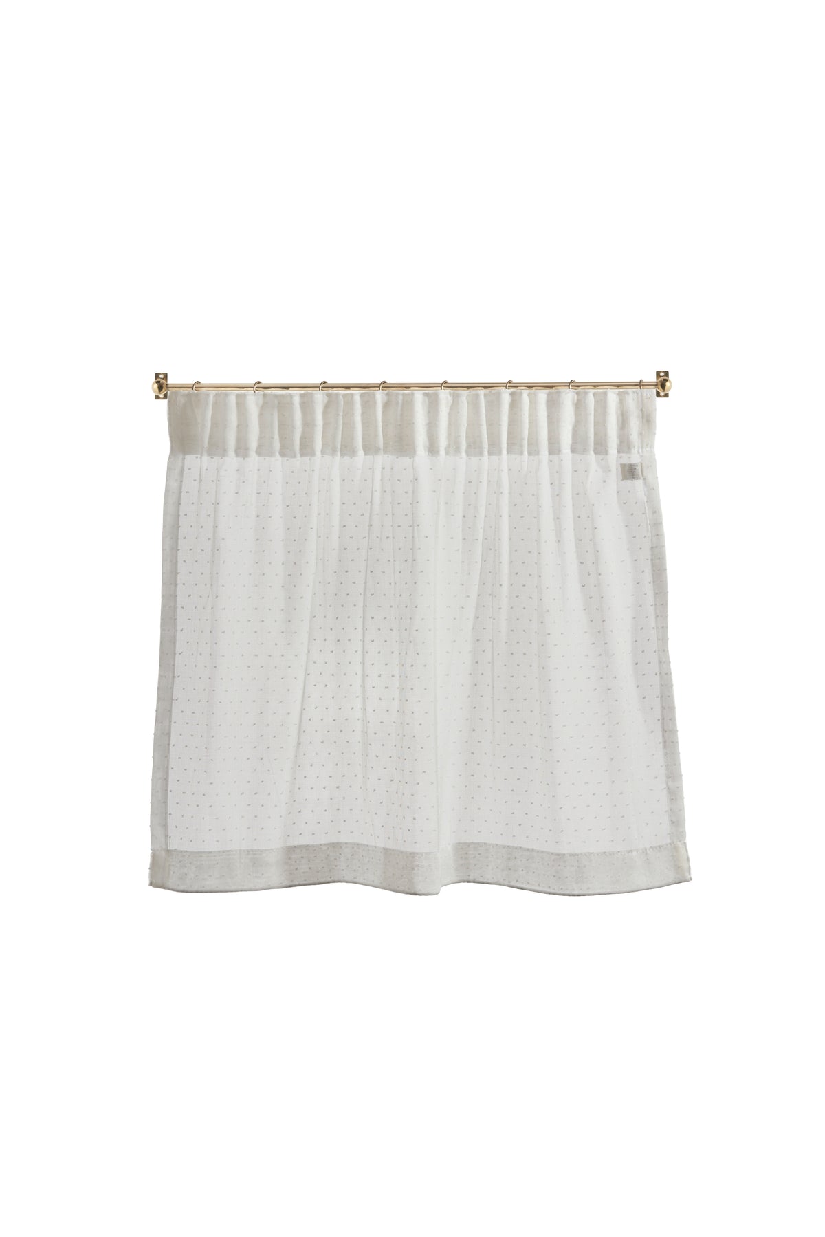 The cafe curtain - lace with a pleated top - polski