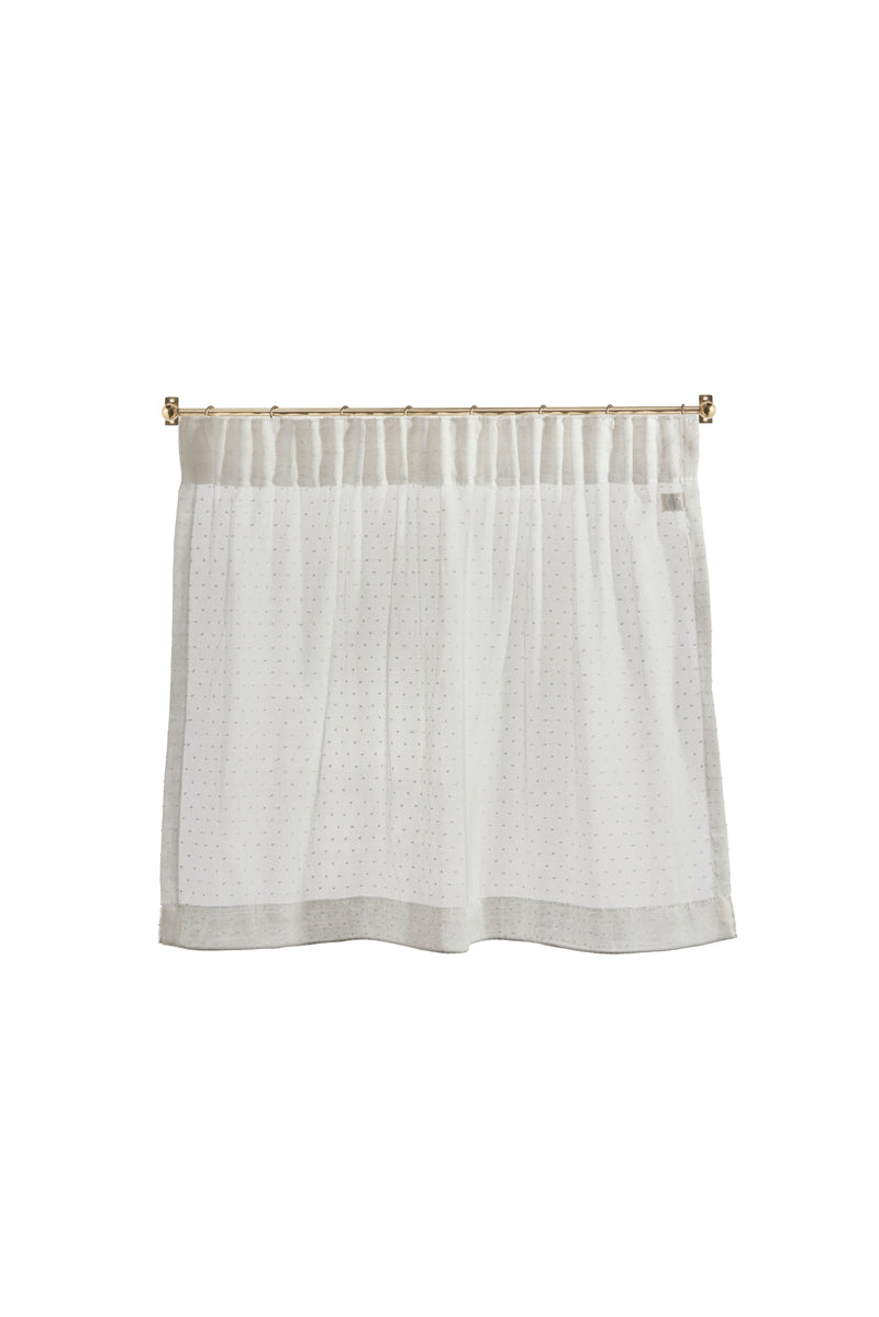 The cafe curtain - lace with a pleated top - polski
