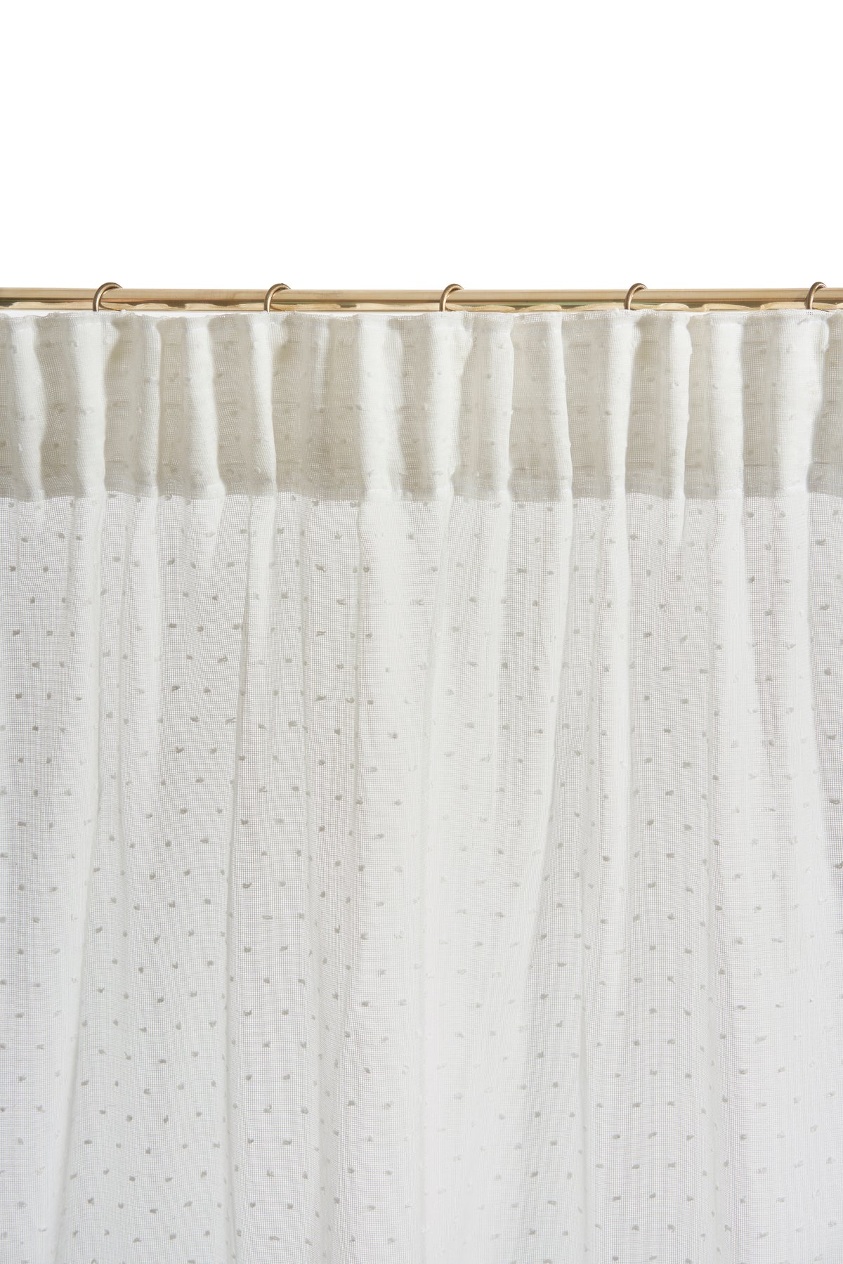 The cafe curtain - lace with a pleated top - polski