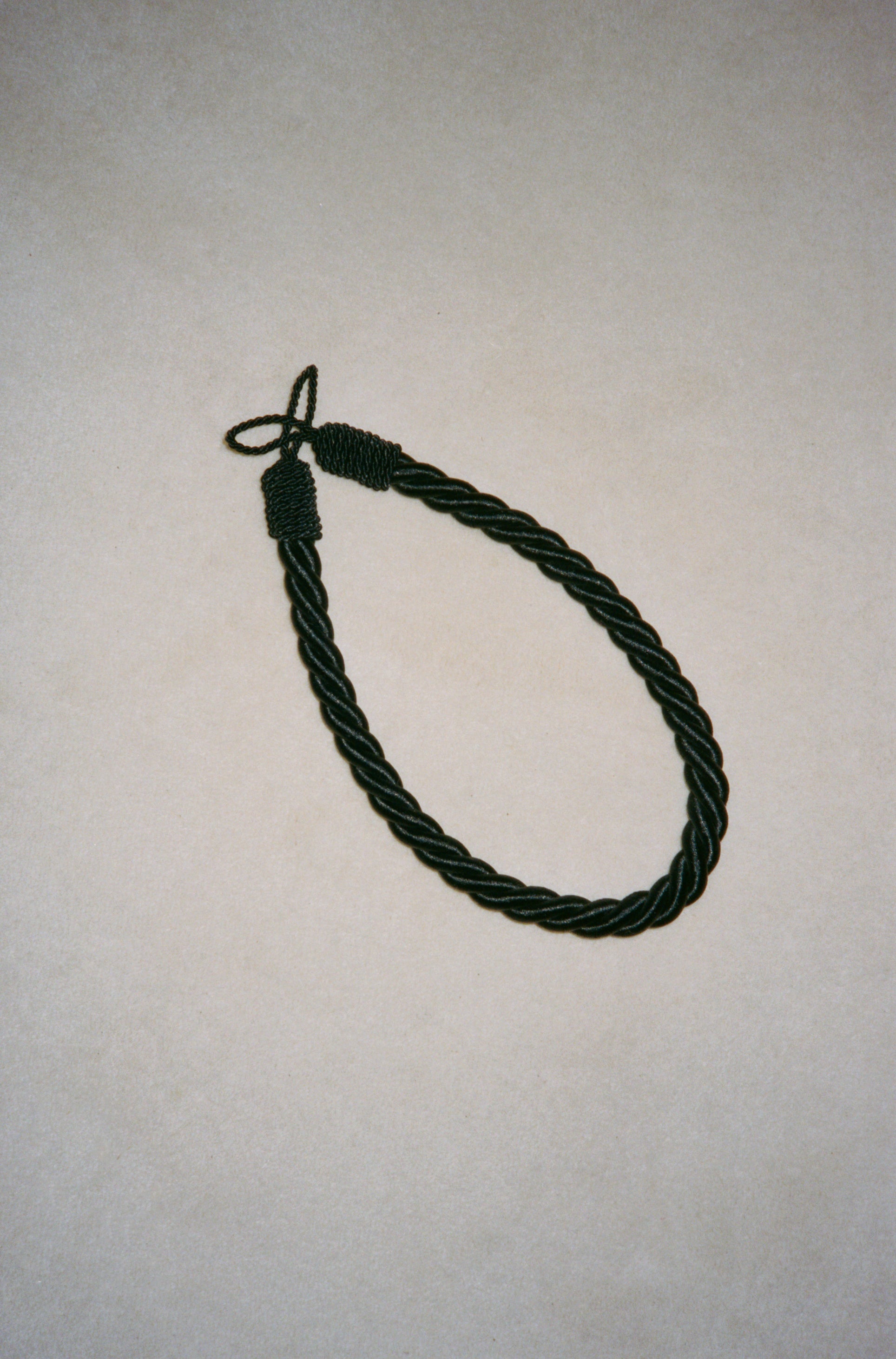 Satin rope curtain tie back - midnight