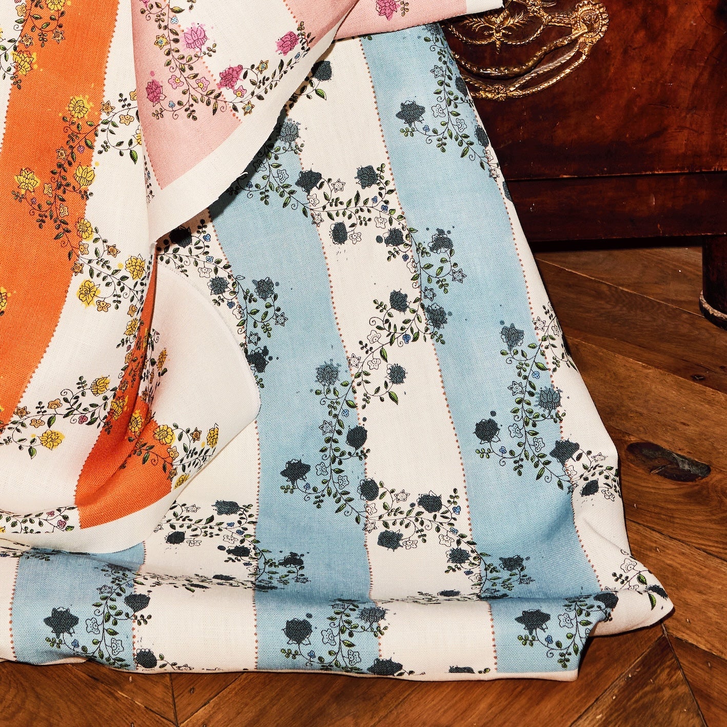 Vine blots - dusty blue - East London Cloth