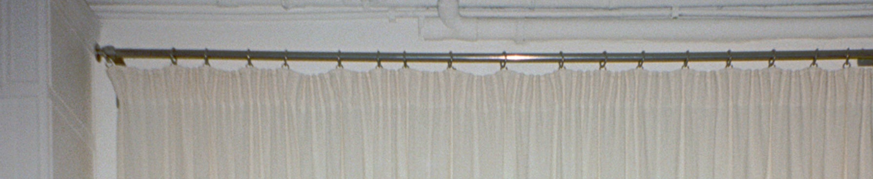 Cafe poles - brass - face fit - no rings - East London Cloth