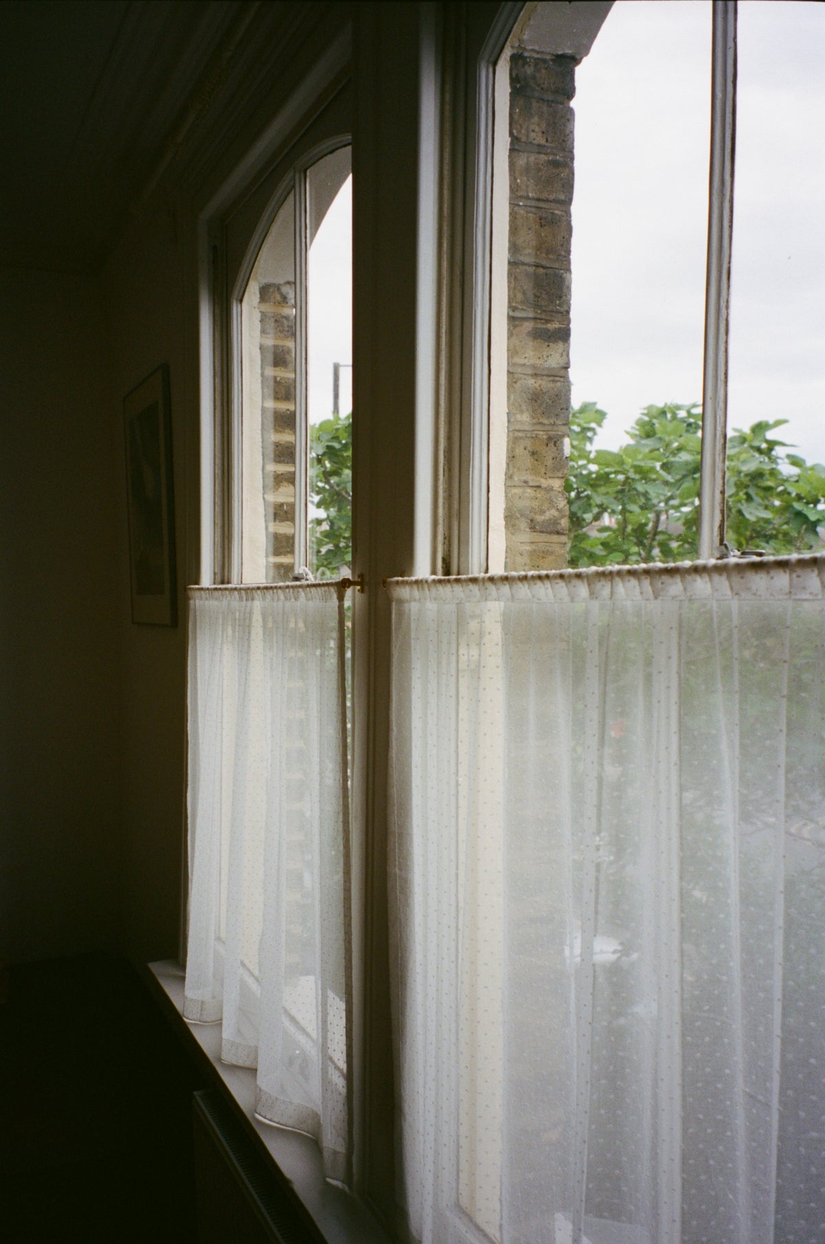 The cafe curtain - lace with a pocket top - polski