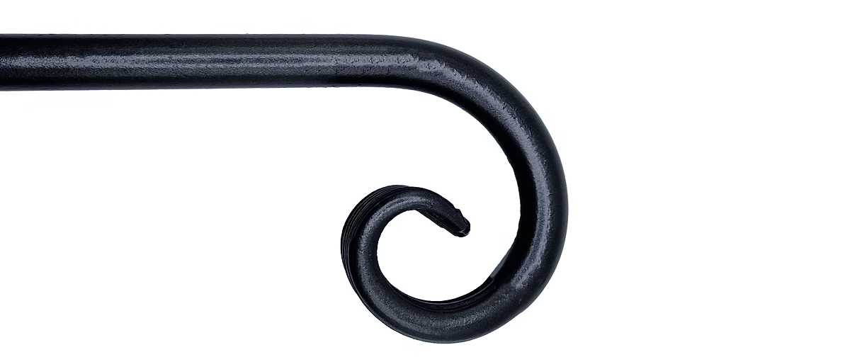 19mm black curtain pole