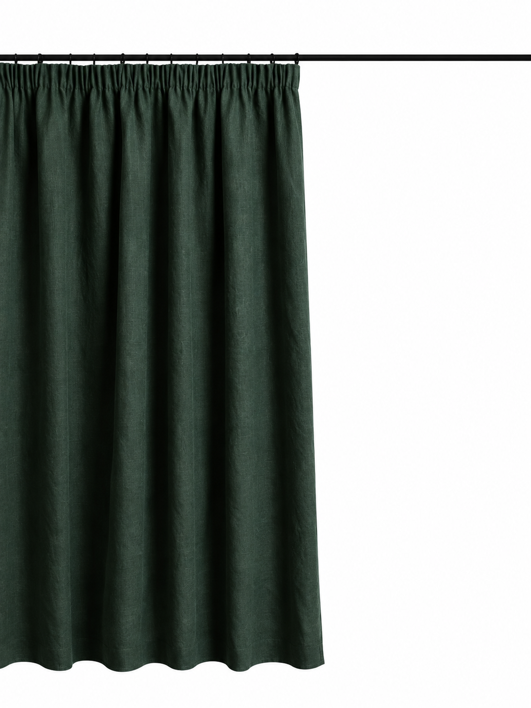 The blackout lined curtain - softwashed linen - myrtle