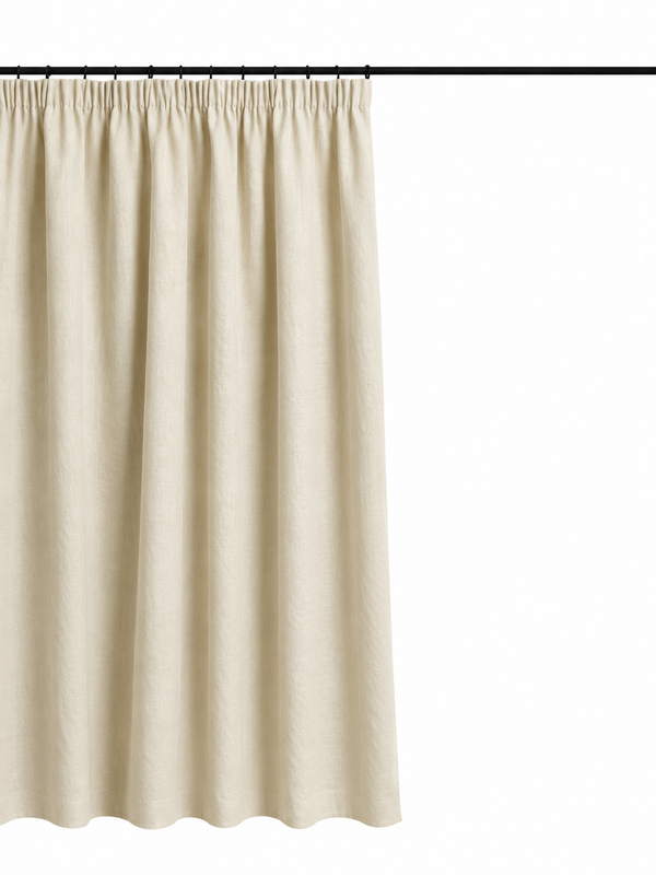 The blackout lined curtain - softwashed linen - vellum