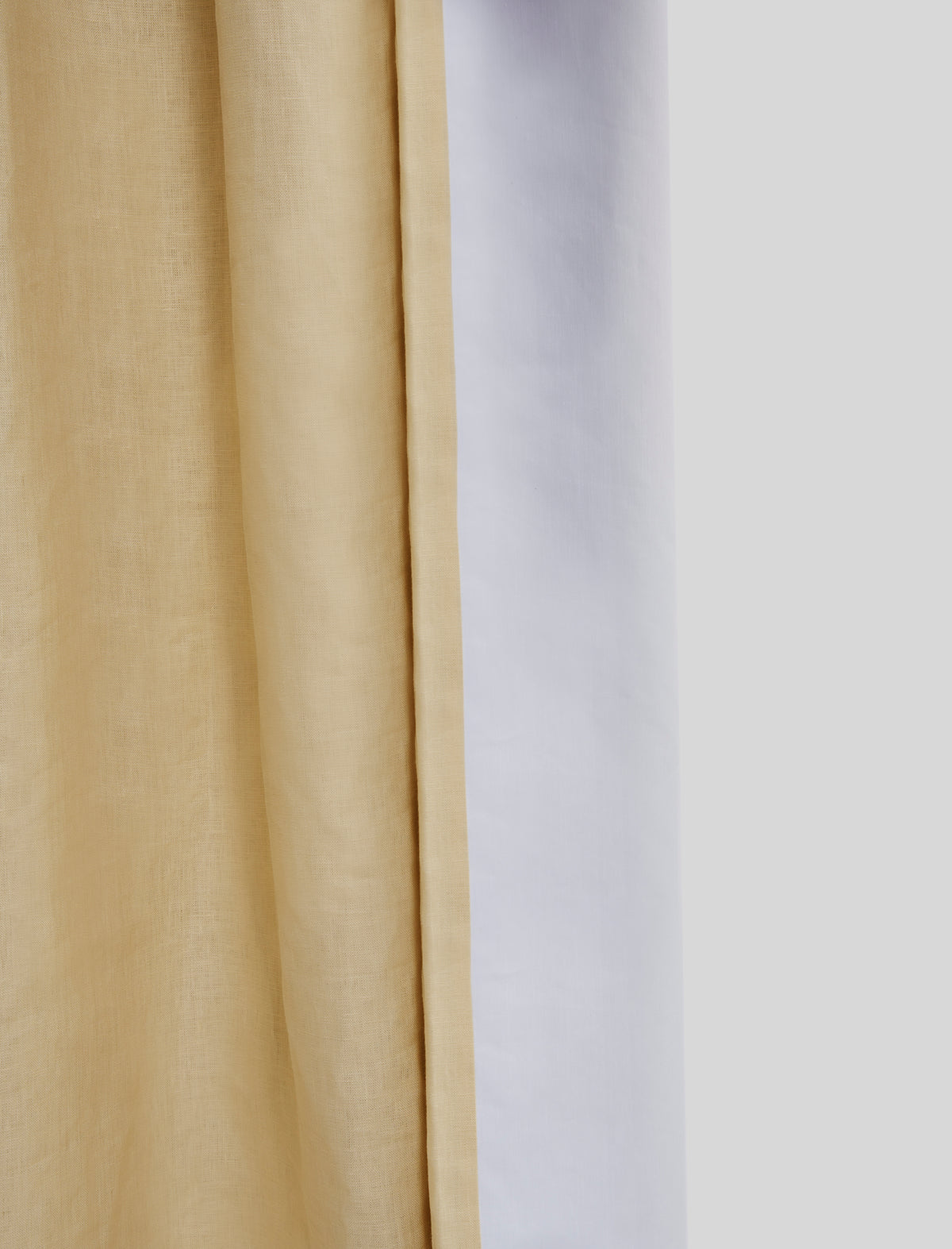 The blackout lined curtain - mediumweight linen - cornsilk