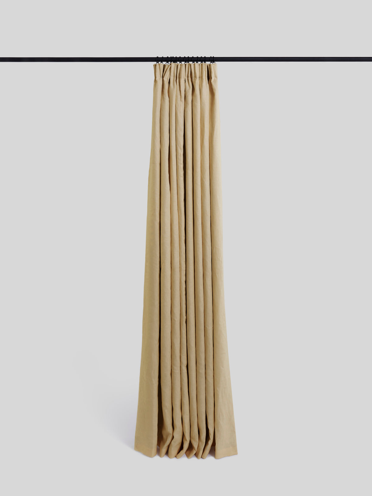 The blackout lined curtain - mediumweight linen - cornsilk