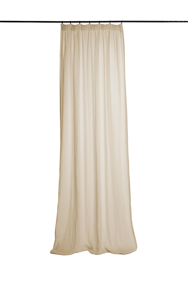 Full length sheer curtain - mediumweight - hanbury laundered vellum