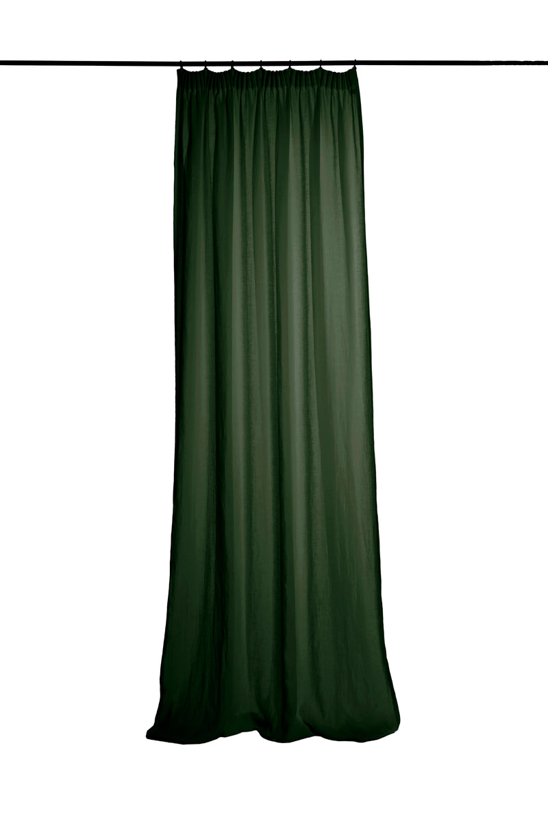 Full length sheer curtain - mediumweight - hanbury laundered myrtle