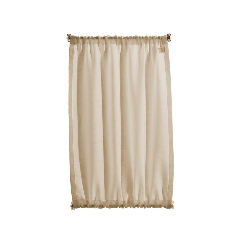 The cafe curtain - lightweight linen with a double pocket - elderfield cornsilk