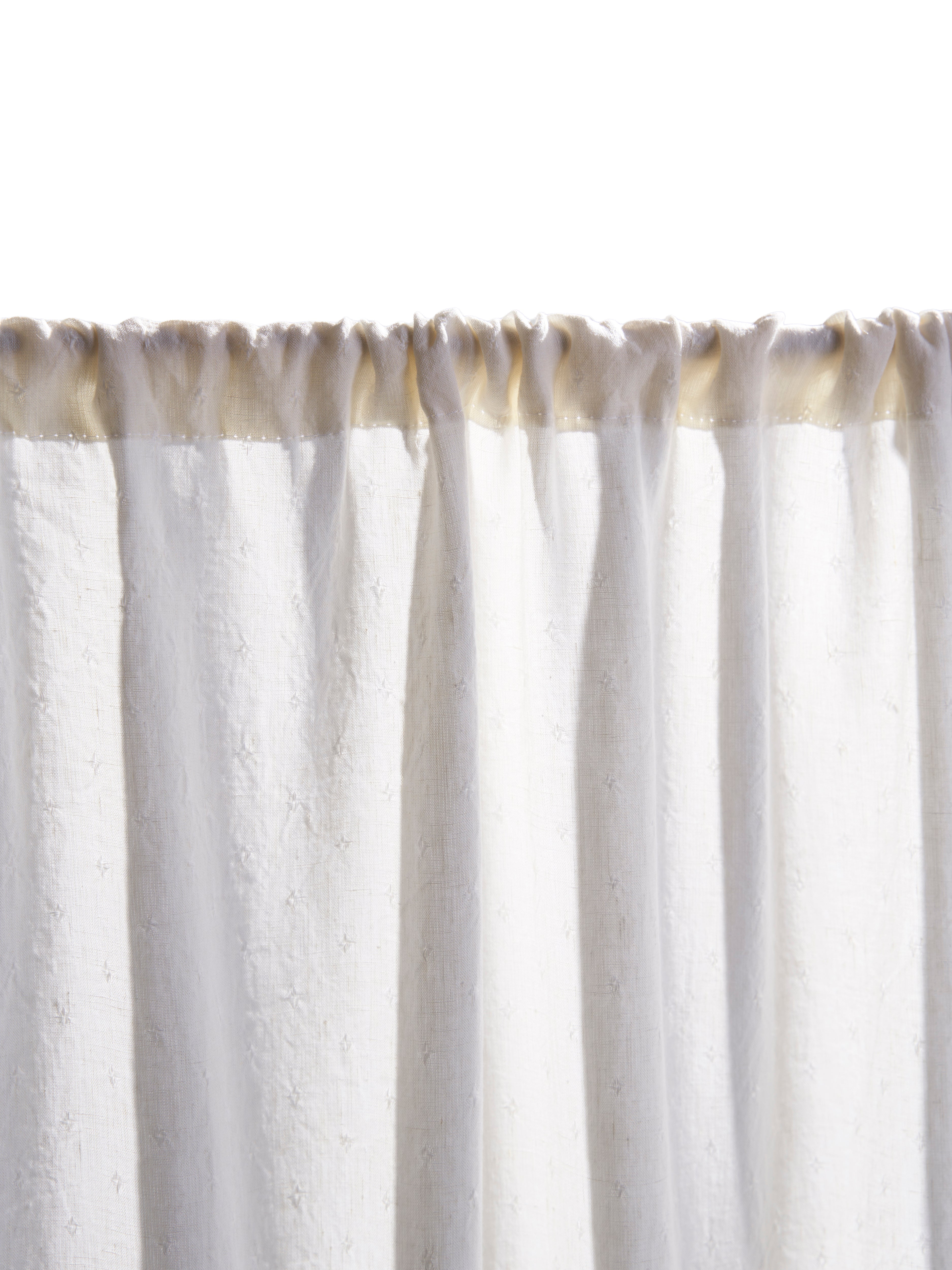 The cafe curtain - alvington linen with a double pocket