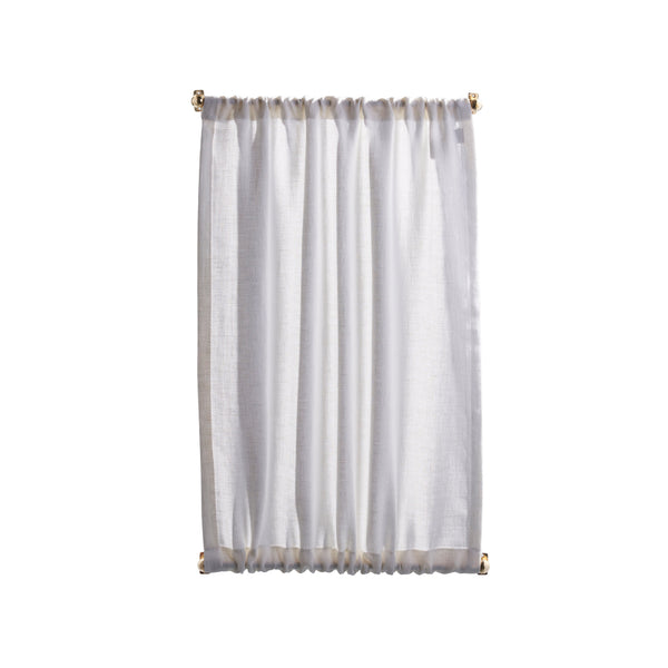 The cafe curtain - soft washed linen with a double pocket