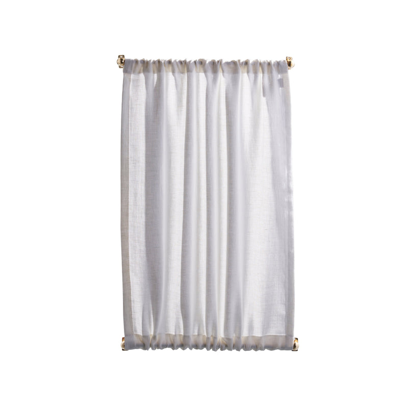 The cafe curtain - mediumweight laundered - with a double pocket - Hanbury