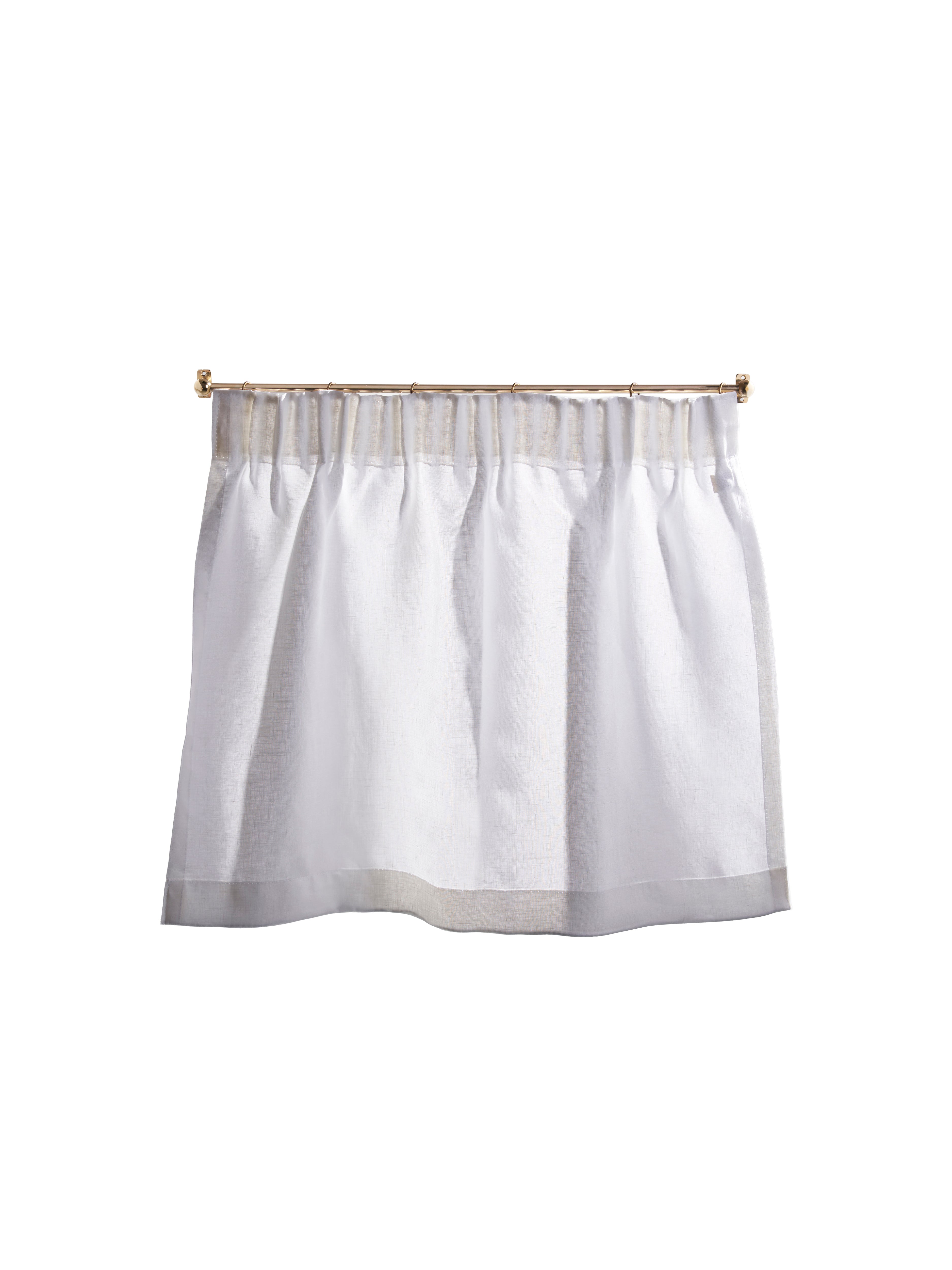 Cafe curtain 70 - pleated top - elderfield turpentine - Pole Width 110cm x Drop 52cm