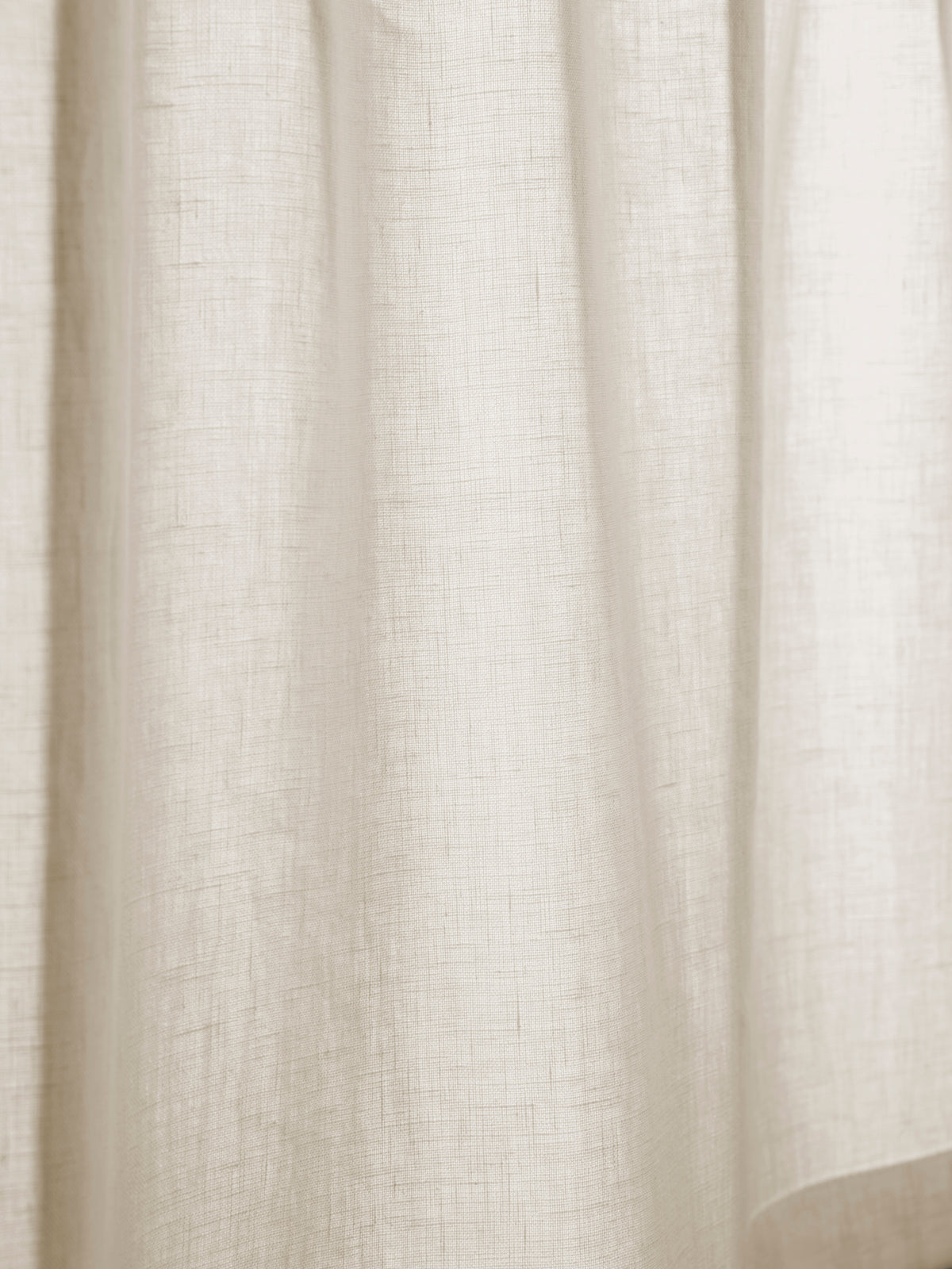 The cafe curtain - soft washed linen with a pocket top - vellum