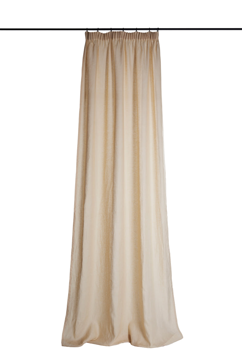 Full length sheer curtain - lightweight - elderfield cornsilk