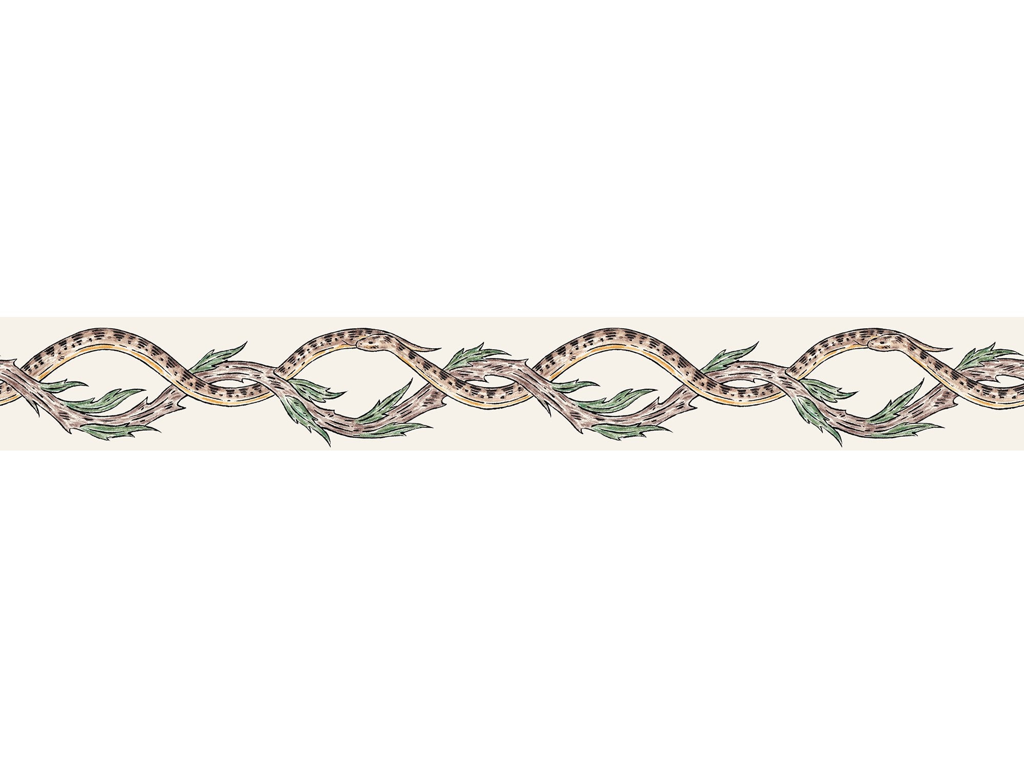 Adder stripe border - stone - East London Cloth
